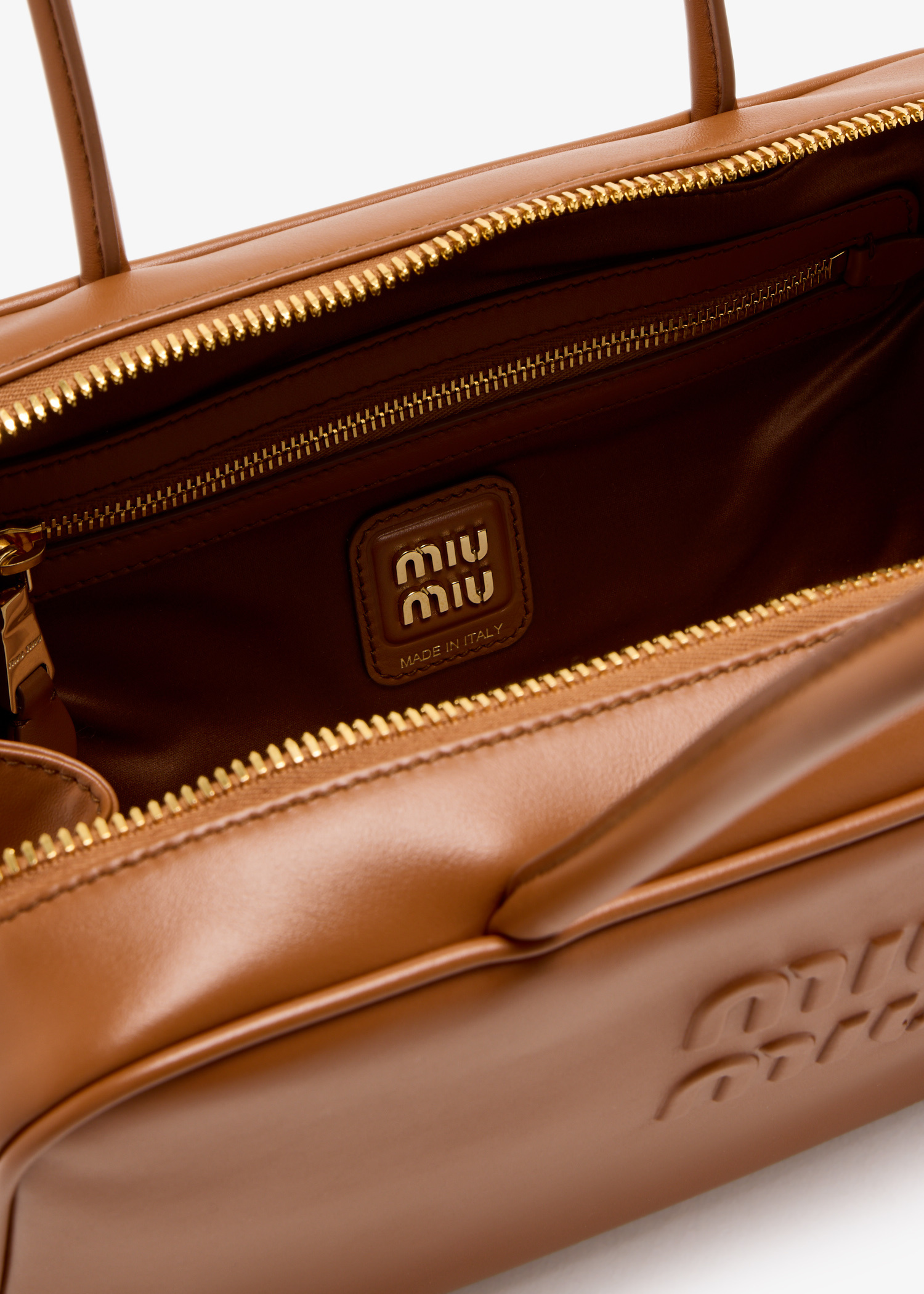 Miu Miu Beau leather top-handle bag for Women - Brown in