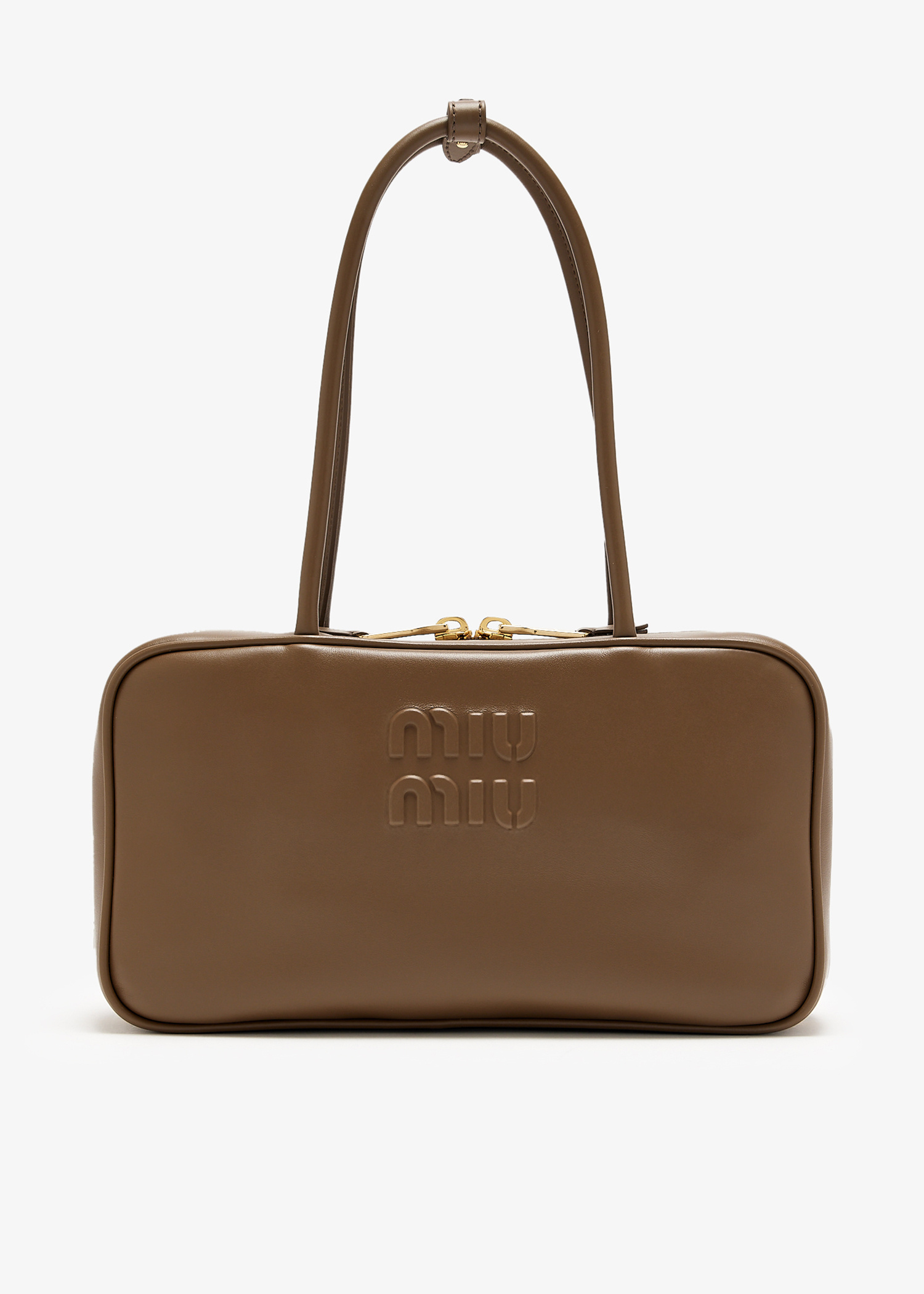【数量限定】MIU MIU BROWN LEATHER BEAU TOP HANDLE BAG Miu Miu Beau leather top-handle bag for Women - Brown in UAE