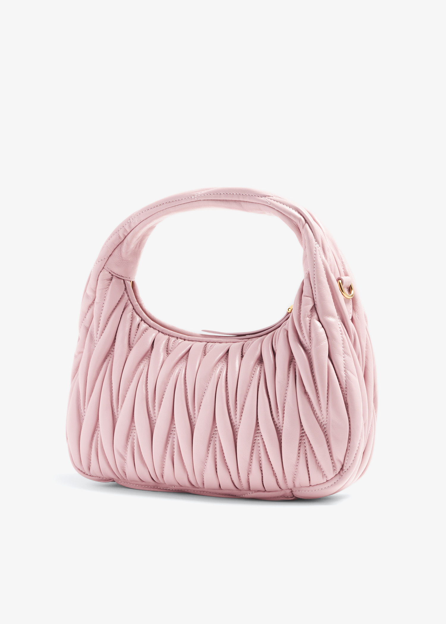 Miu Miu Wander matelassé mini hobo bag for Women - Pink in Kuwait