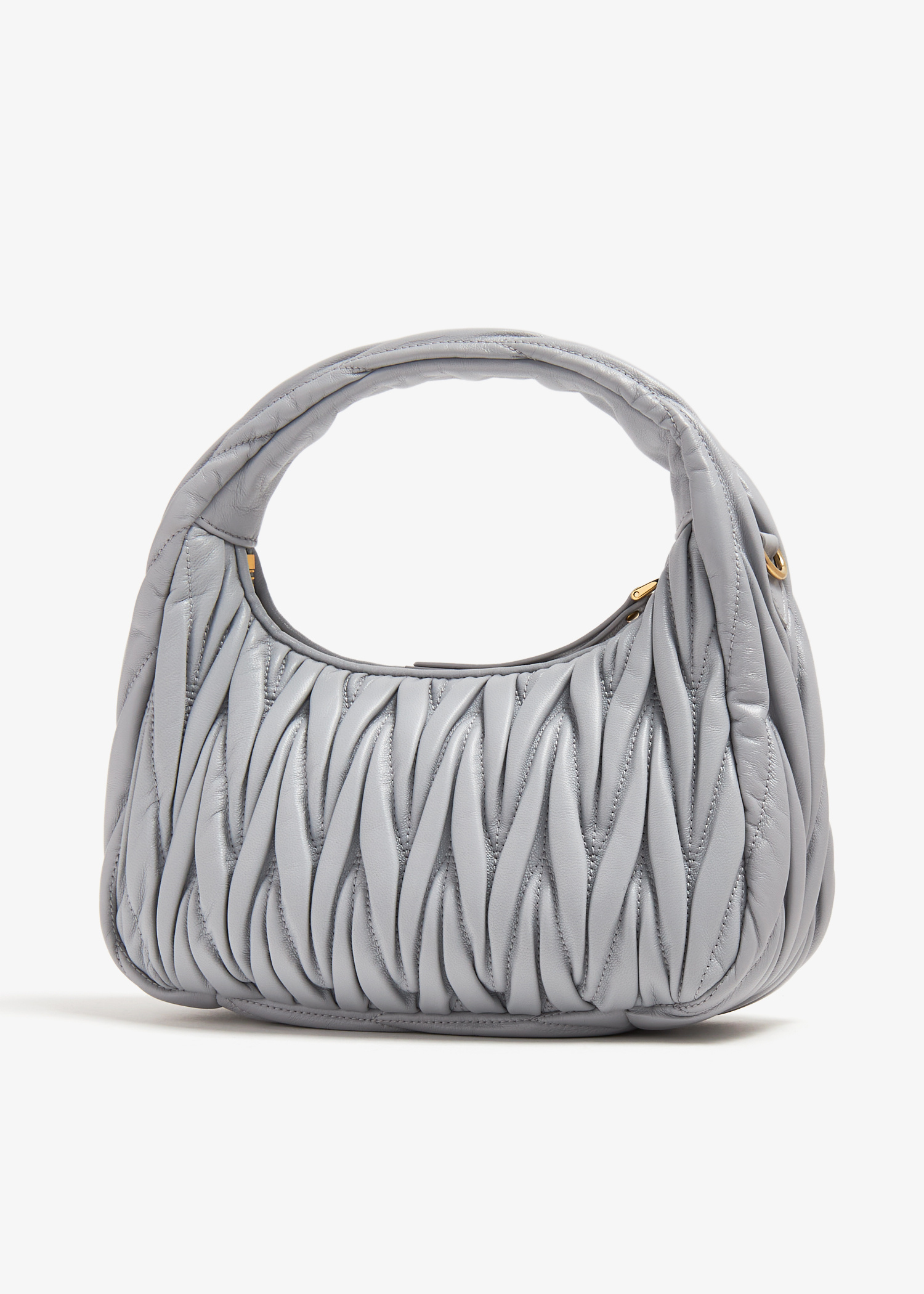 ショルダーバッグ・ポシェット MIU MIU MATERASSE MINI HOBO BAG Miu Miu: Wander Mini Hobo Bag (Black) | DSMNY E-SHOP