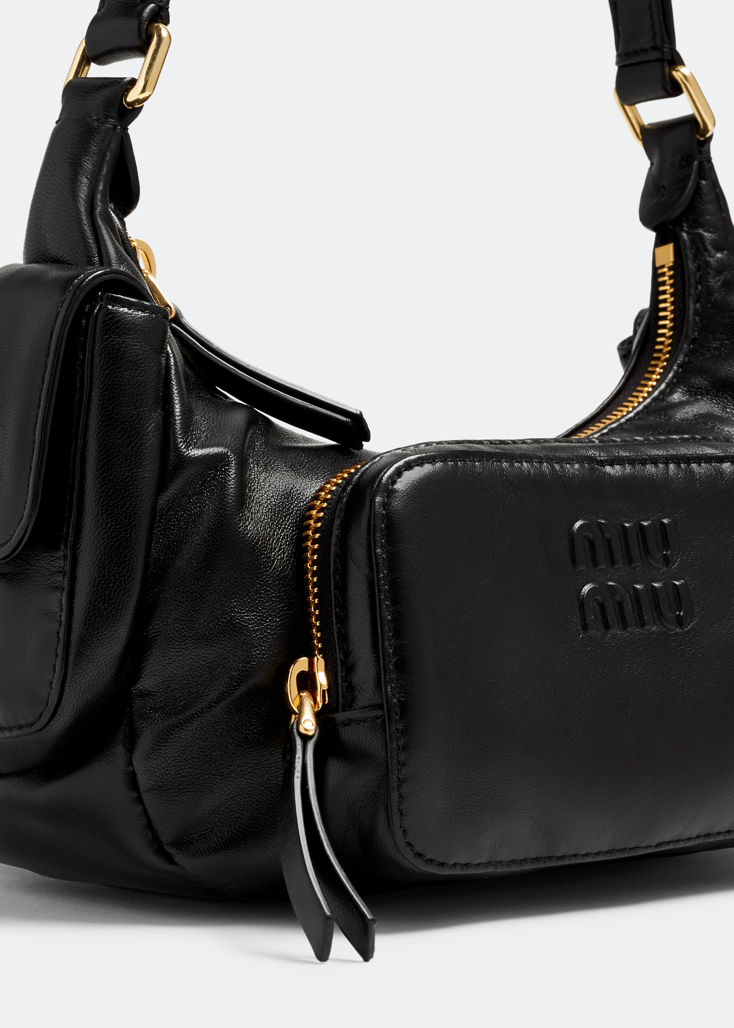 Miu Miu Leather Pocket bag for Women - Black in Qatar