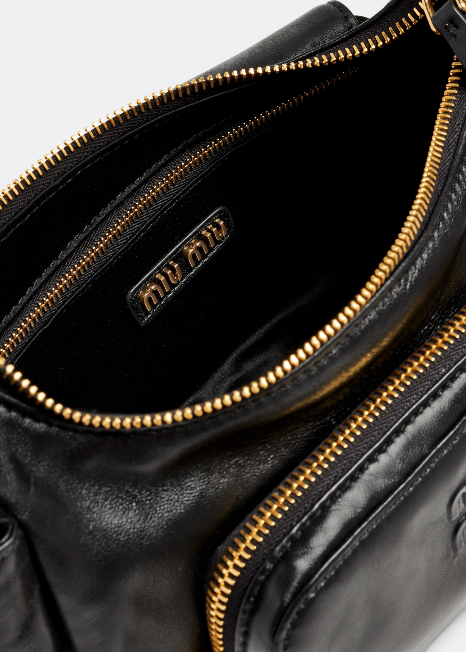Miu Miu Leather Pocket bag for Women - Black in Qatar