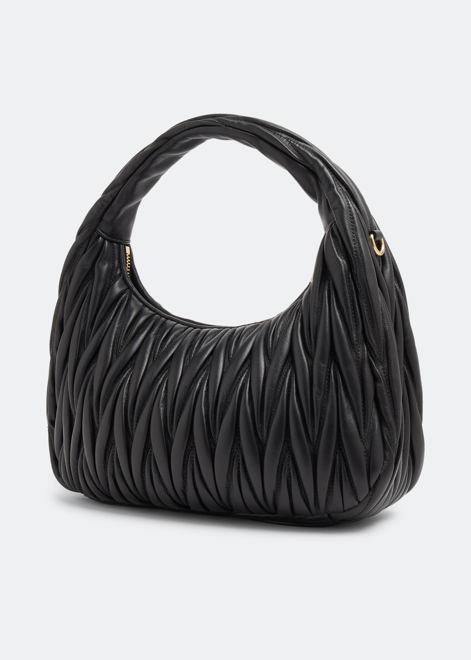 Miu Miu Wander matelassé hobo bag for Women - Black in UAE