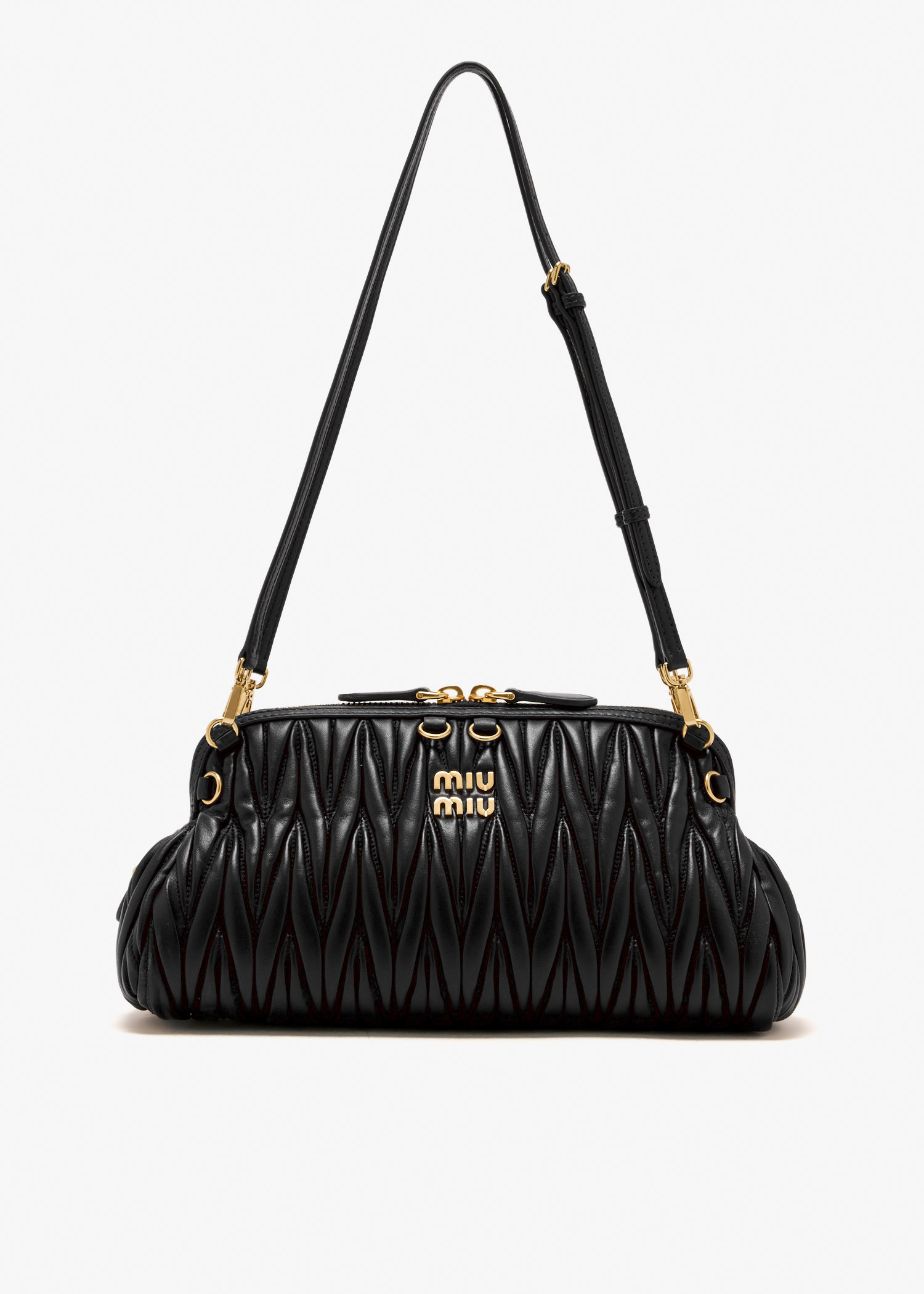 Miu Miu Matelassé nappa leather clutch for Women - Black in UAE
