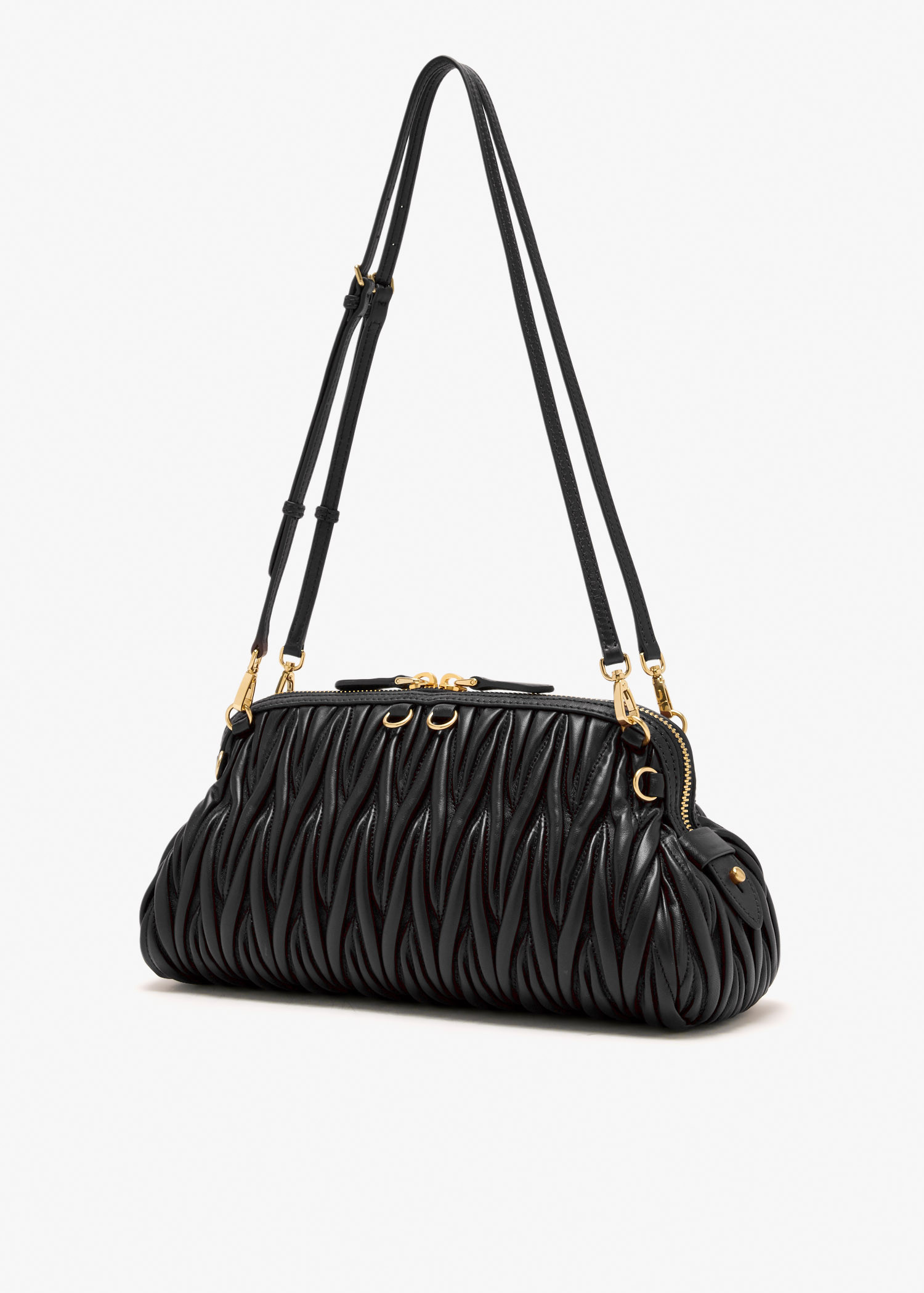 Miu Miu Matelassé nappa leather clutch for Women - Black in UAE