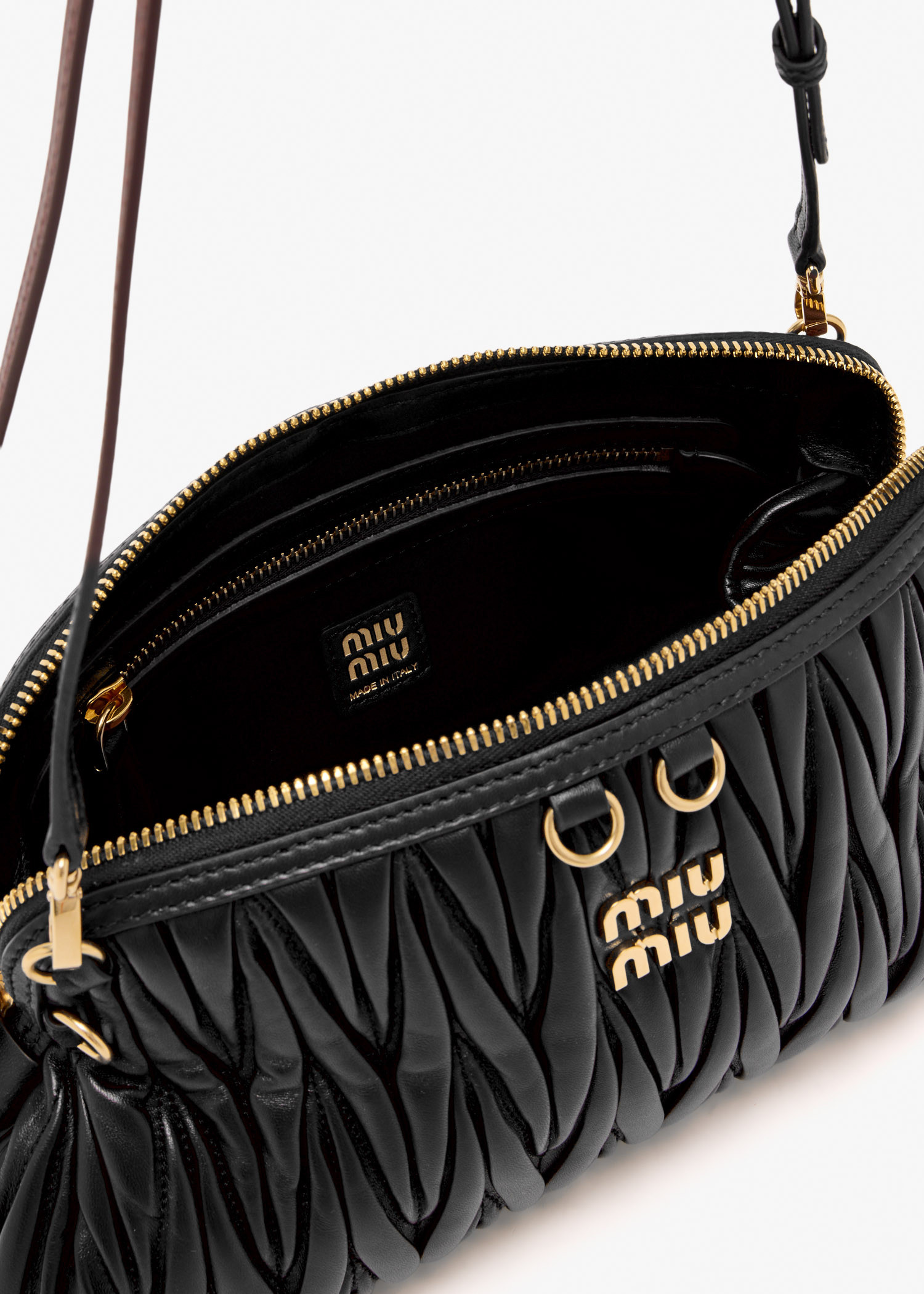 Miu Miu Matelassé nappa leather clutch for Women - Black in UAE