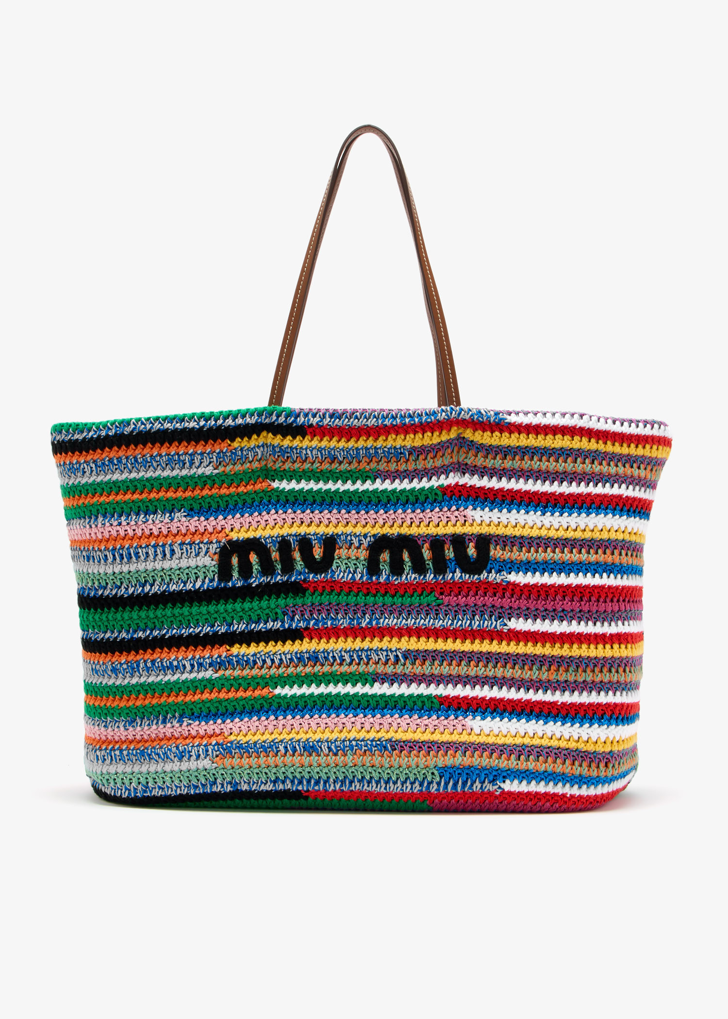 【Miu Miu】Crochet Shopping Bag Miu Miu Crochet tote bag for Women - Multicolored in Qatar