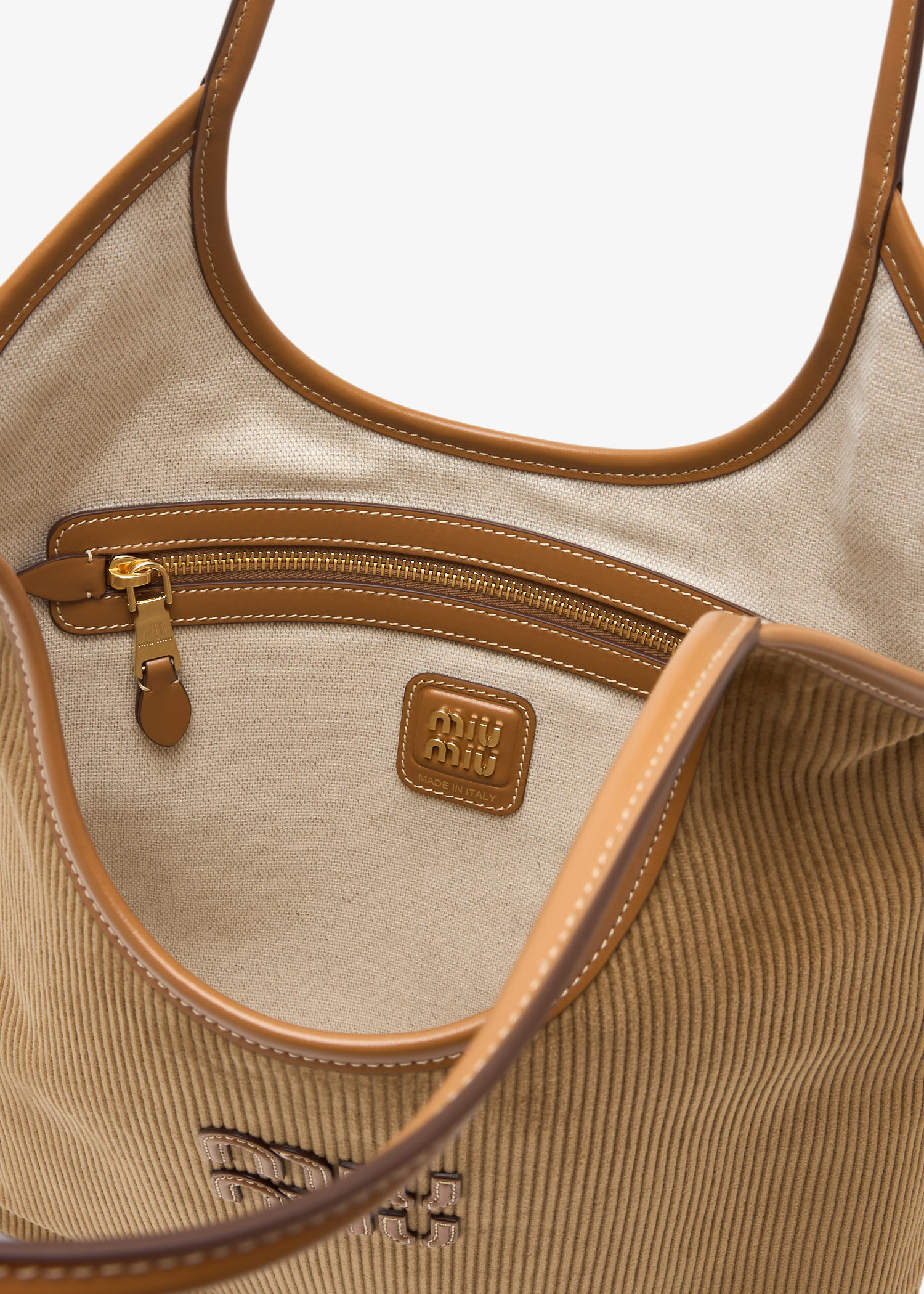 Miu Miu Ivy corduroy bag for Women - Brown in UAE | Level Shoes