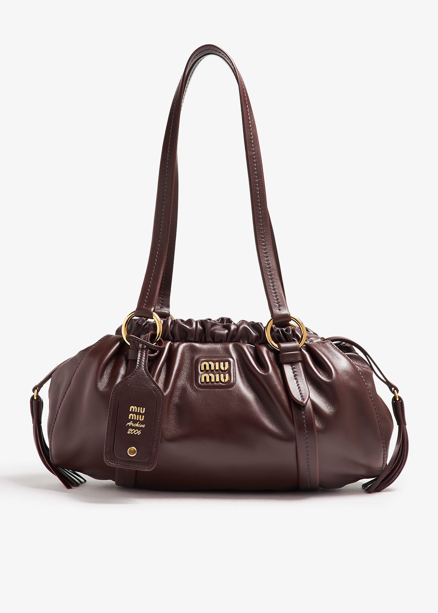 Miu Miu Joie nappa leather bag for Women - Brown in KSA