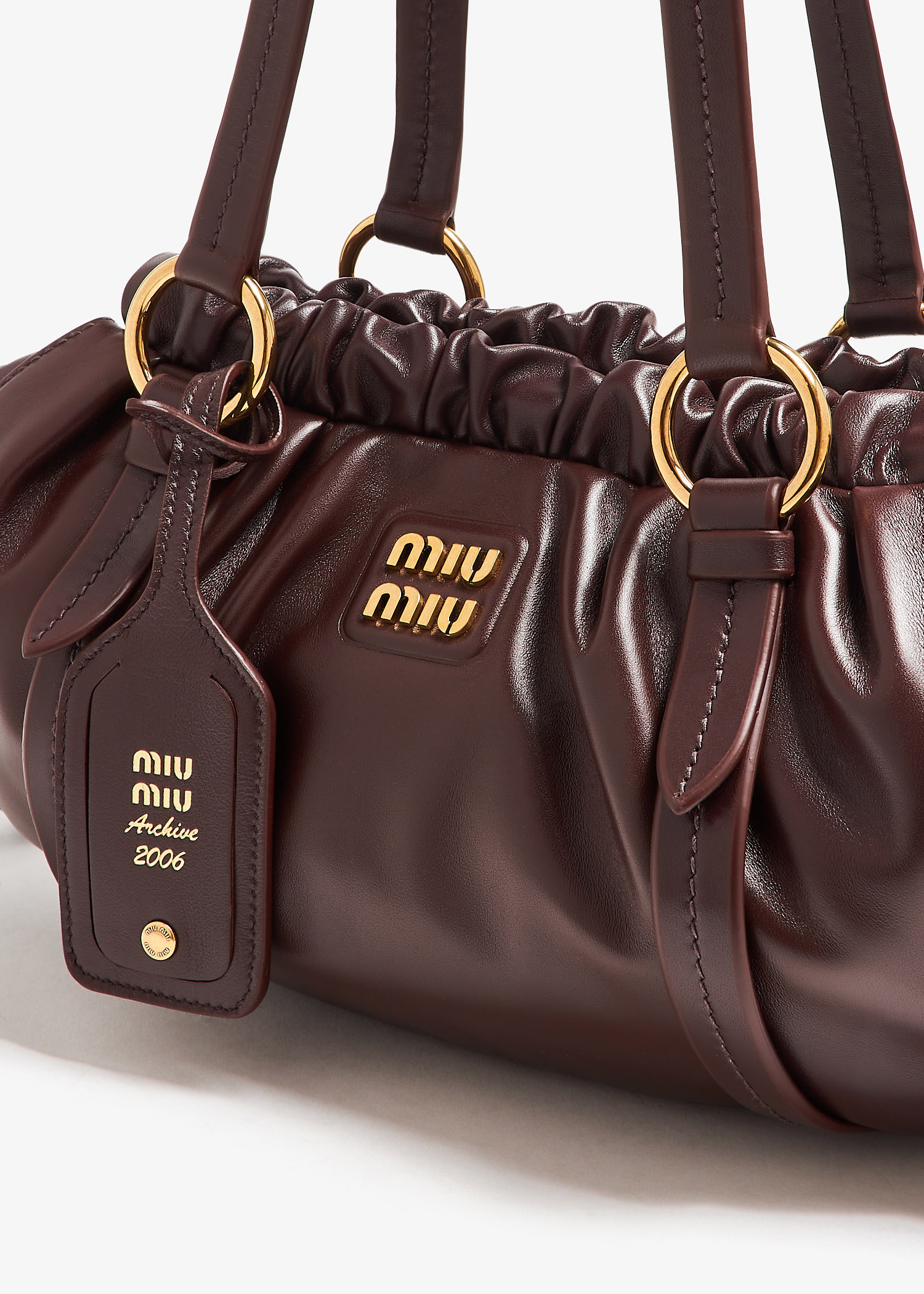 93ss archive miumiu leather design bag Miu Miu Joie nappa leather 