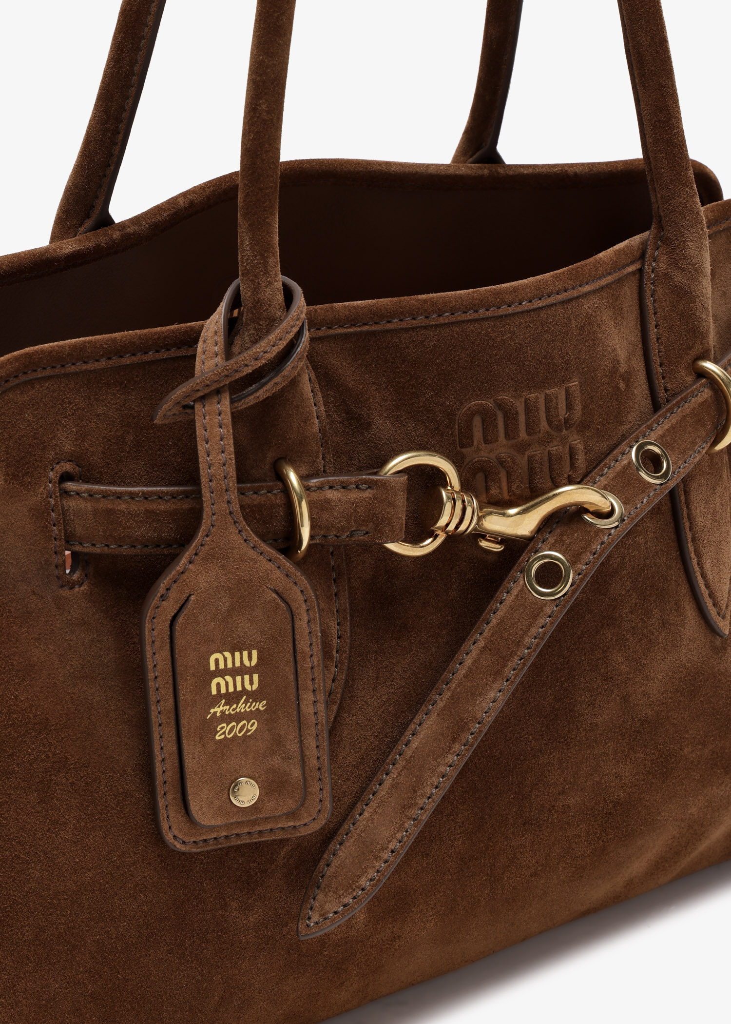 Miu Miu Aventure suede bag for Women - Brown in KSA | Level Shoes