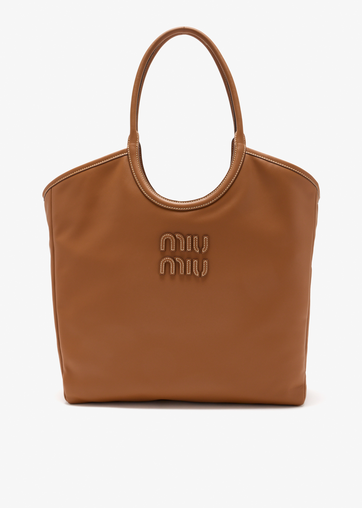 *・miii・* Miu Miu Ivy leather bag for Women - Brown in KSA | Level Shoes
