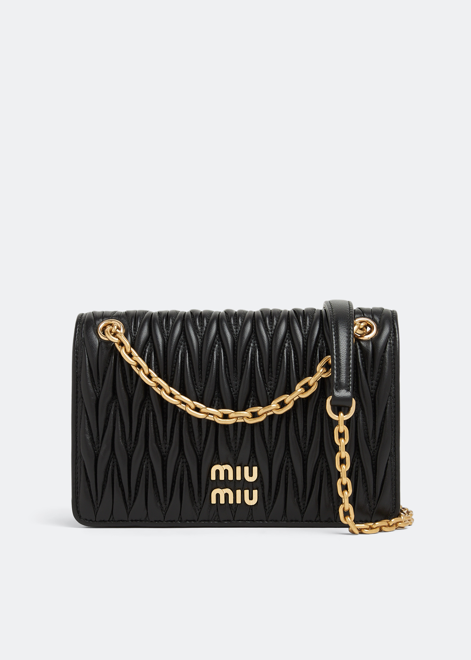 Miu Miu Matelassé nappa leather mini-bag for Women - Black