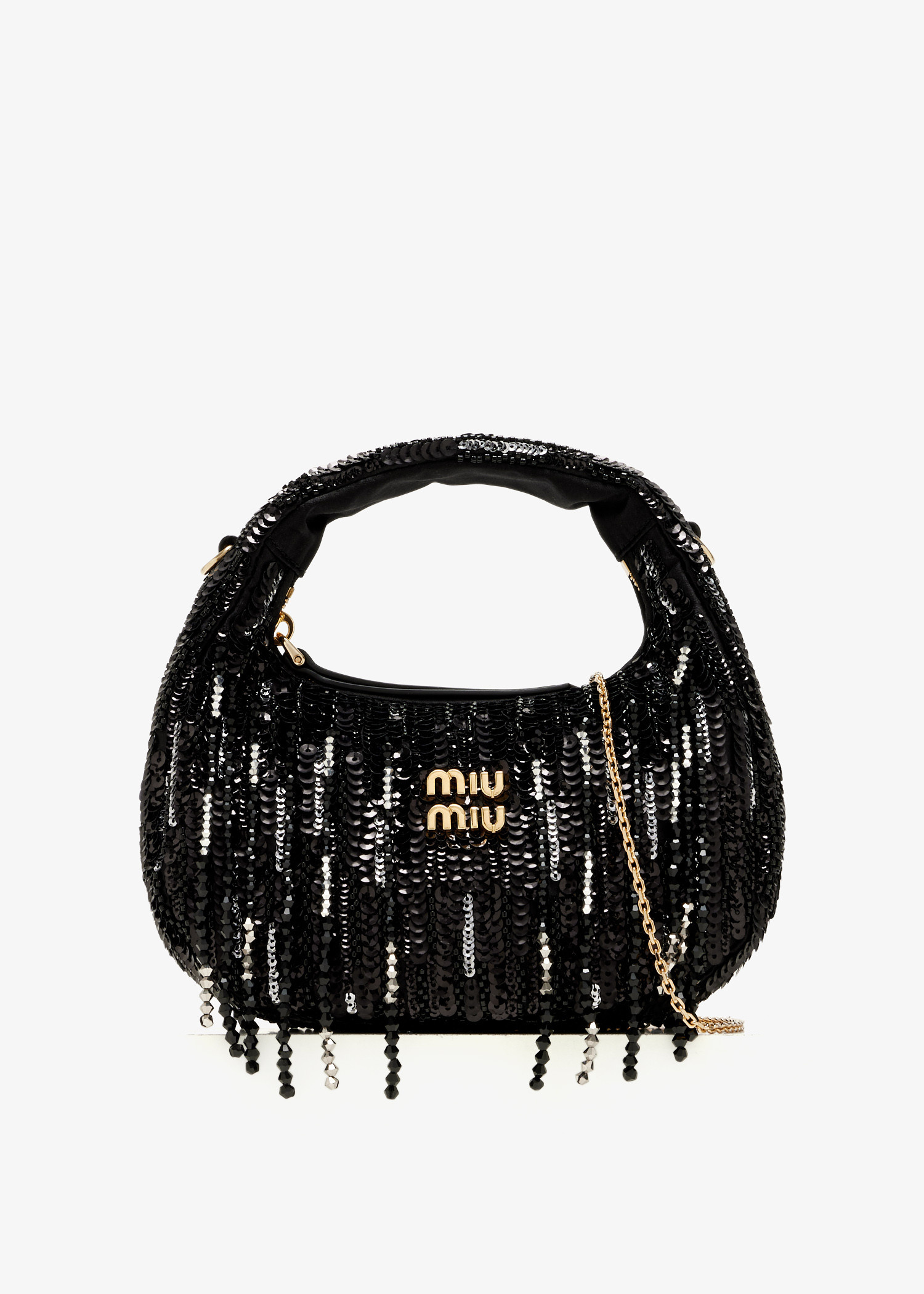 Miu Miu Wander satin mini bag for Women - Black in KSA | Level Shoes