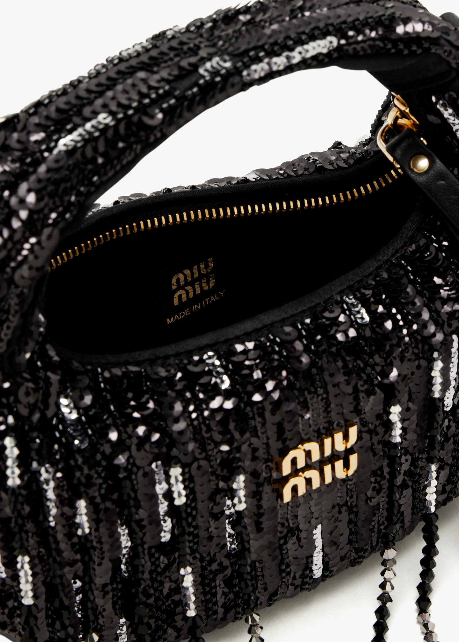 Miu Miu Wander satin mini bag for Women - Black in KSA | Level Shoes