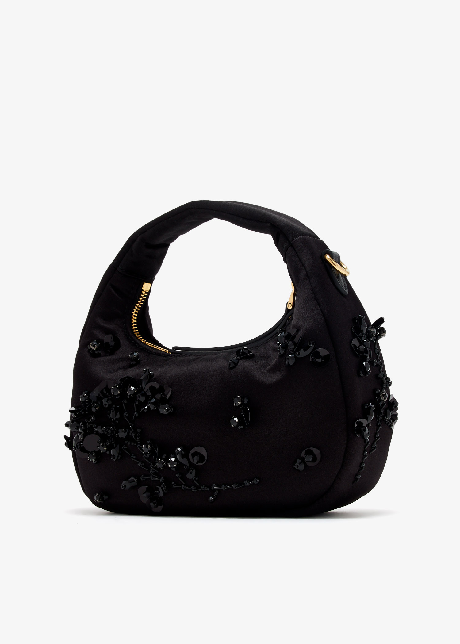 【MIUMIU】Mini Duchesse CrystalEmbellished Pouch（関税込み） Miu Miu Mini Duchesse Crystal-Embellished Pouch in White | Lyst