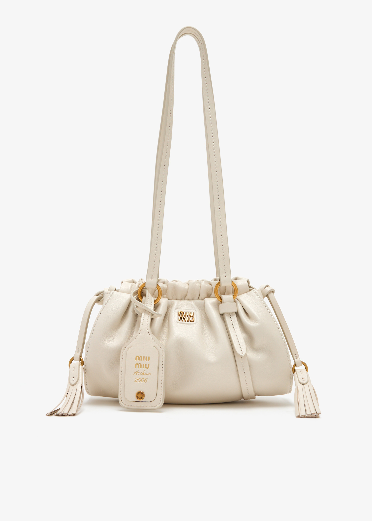 Miu Miu Joie nappa leather mini bag for Women - White in