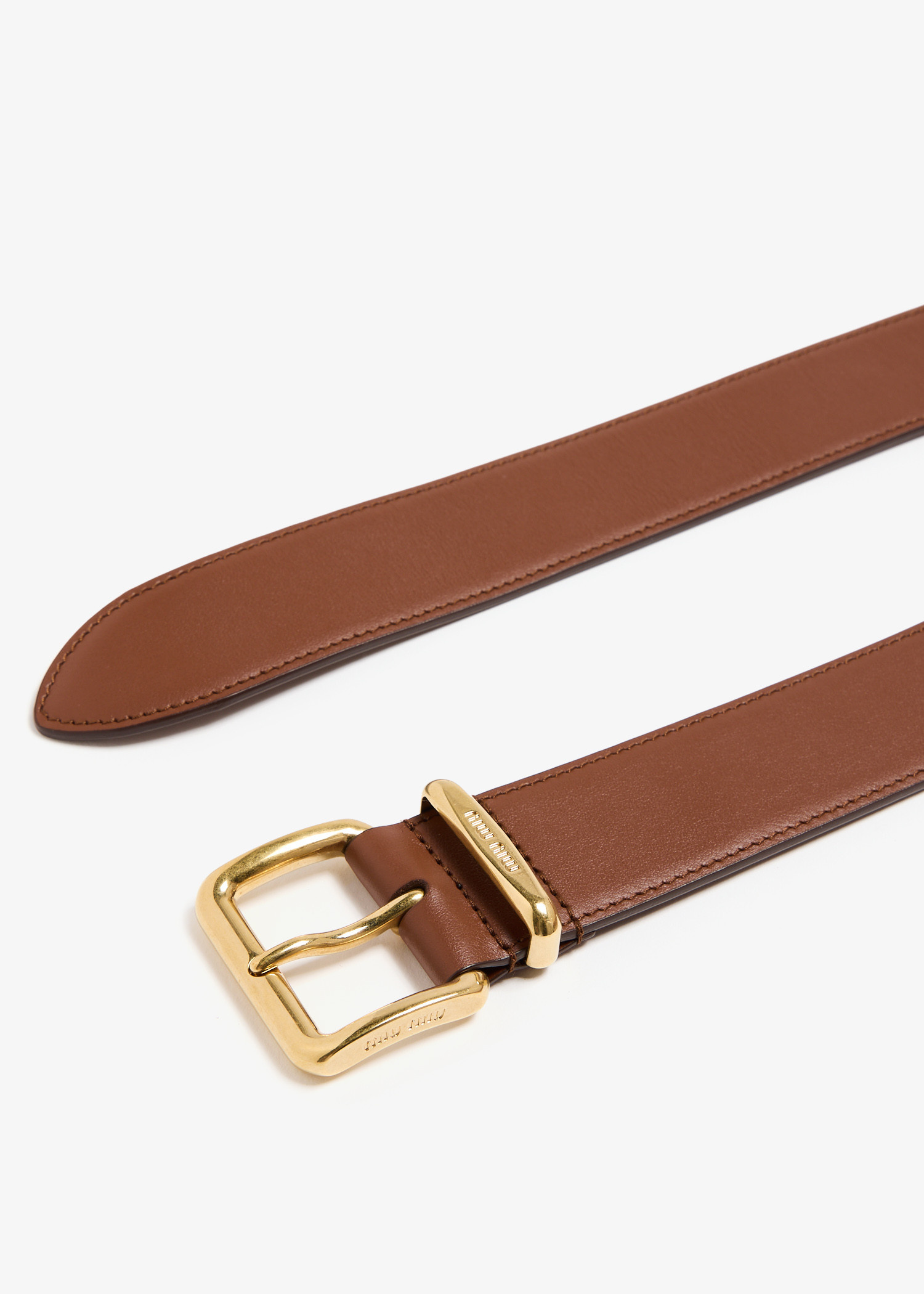Miu Miu Leather belt for Women - Brown in UAE | Level Shoes