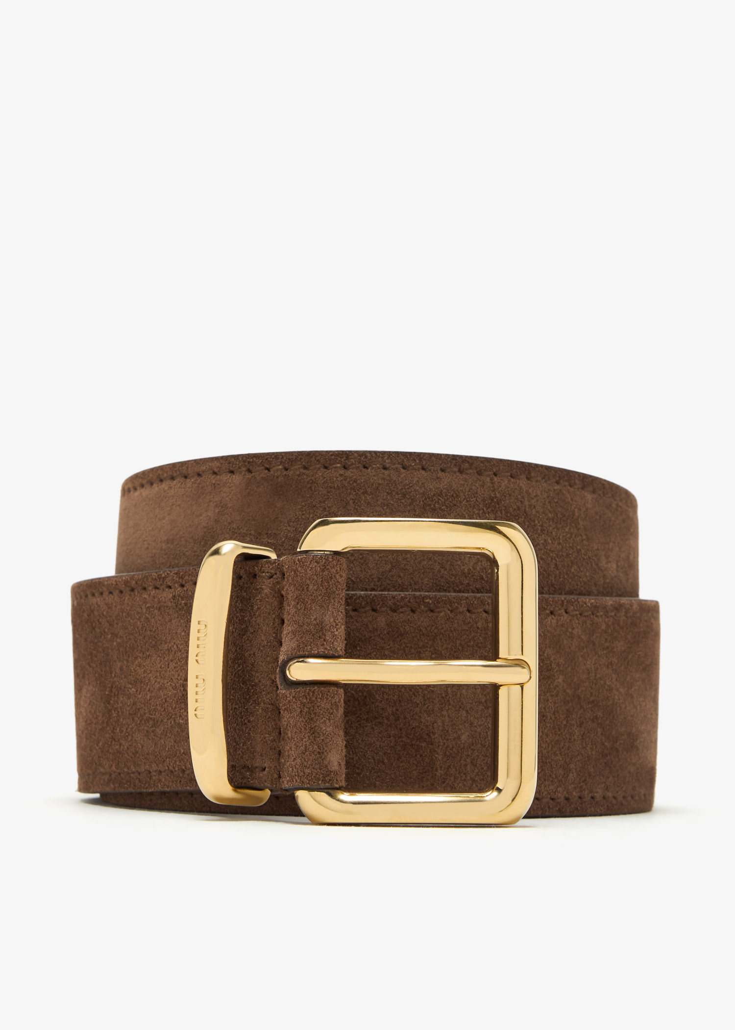 Miu Miu Suede belt for Women - Brown in UAE | Level Shoes