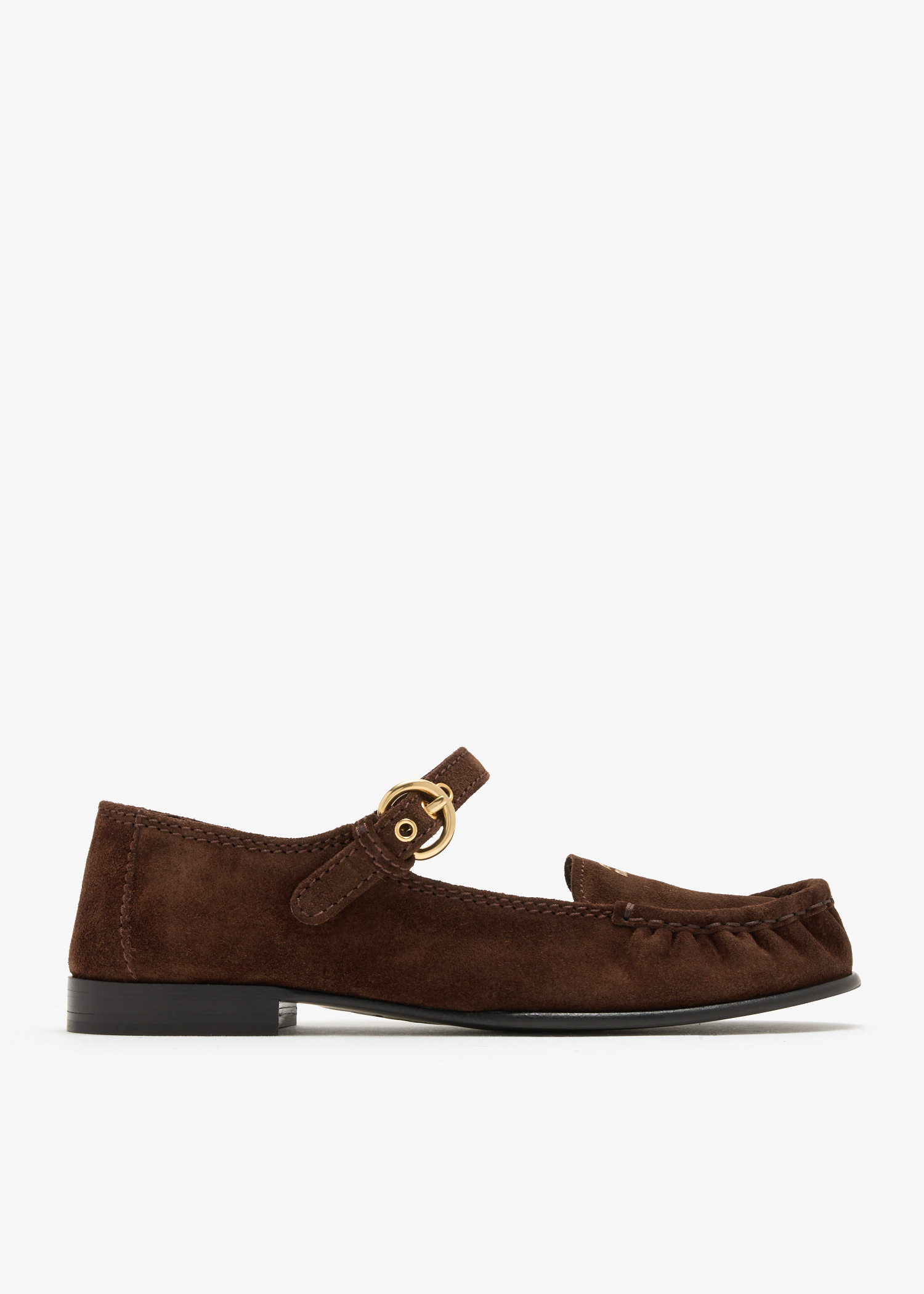 Miu Miu Suede loafers for Women - Brown in UAE | Level Shoes