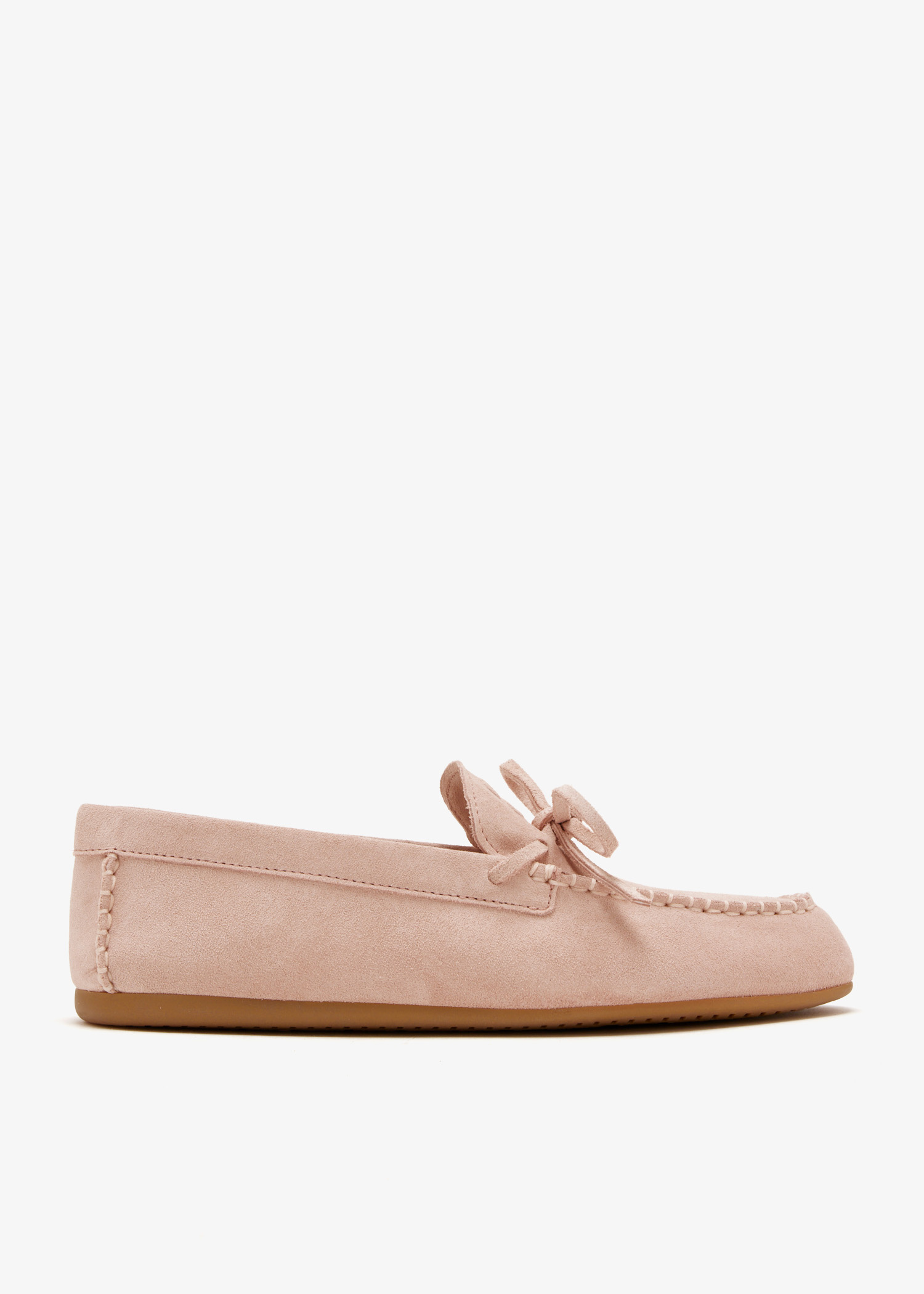 Miu Miu Suede loafers for Women - Pink in UAE | Level Shoes
