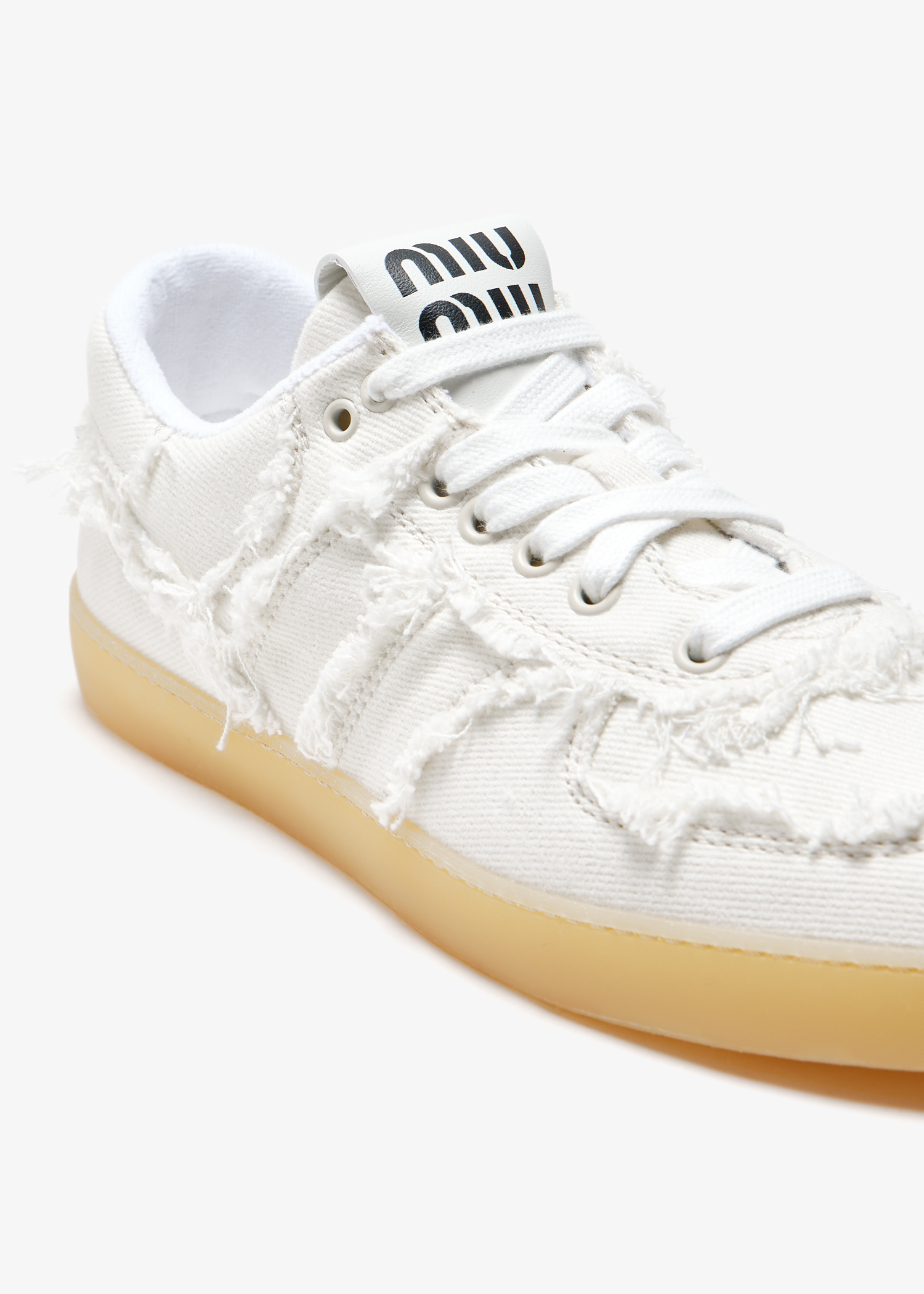 Miu Miu Denim sneakers for Women - White in UAE | Level Shoes