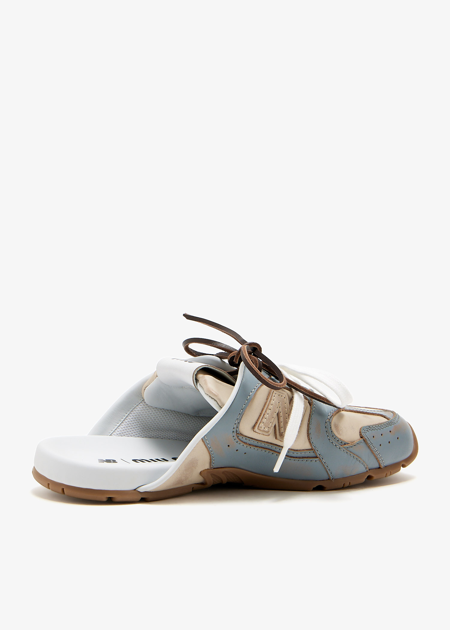 Miu Miu x New Balance 530 SL deco calf leather mules for