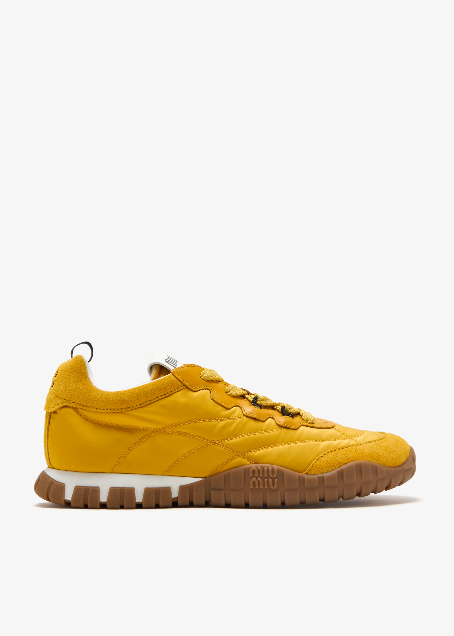 Miu Miu Tyre technical fabric and suede sneakers for Women