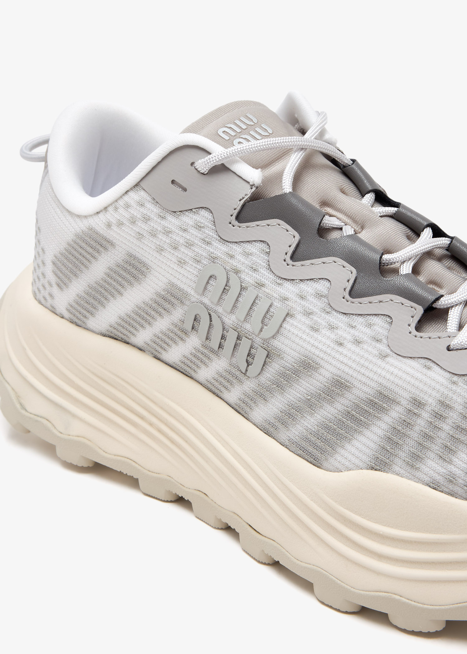 ミミ Miu Miu Technical fabric sneakers for Women - Grey in UAE