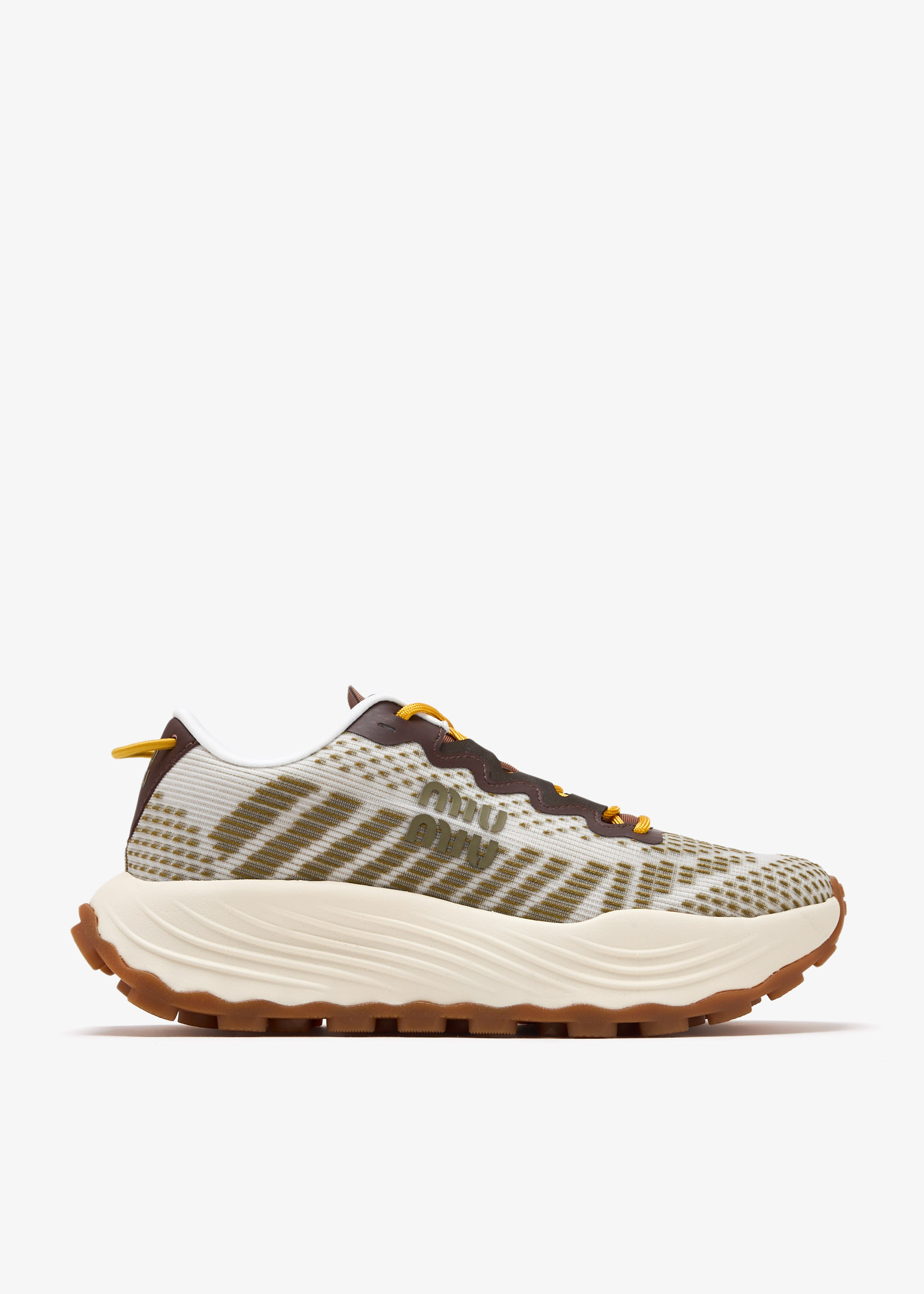 Miu Miu Technical fabric sneakers for Women - Grey in UAE