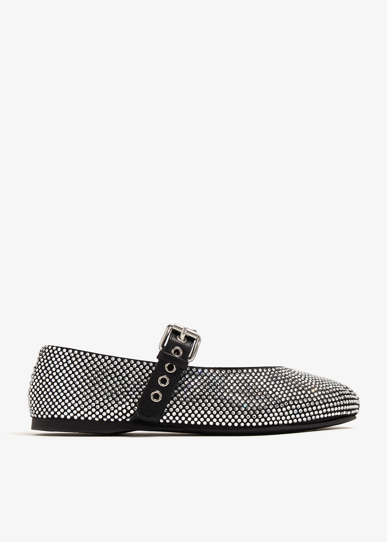 Miu Miu Crystal satin ballerinas for Women - Black in UAE