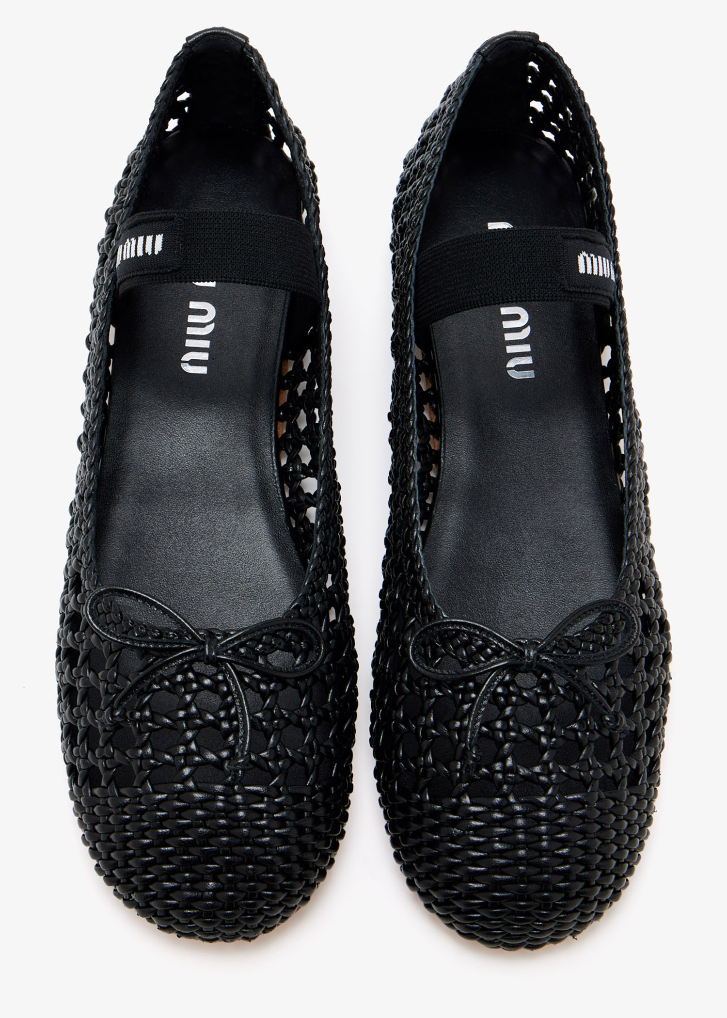 Miu Miu Woven nappa leather ballerinas for Women - Black in