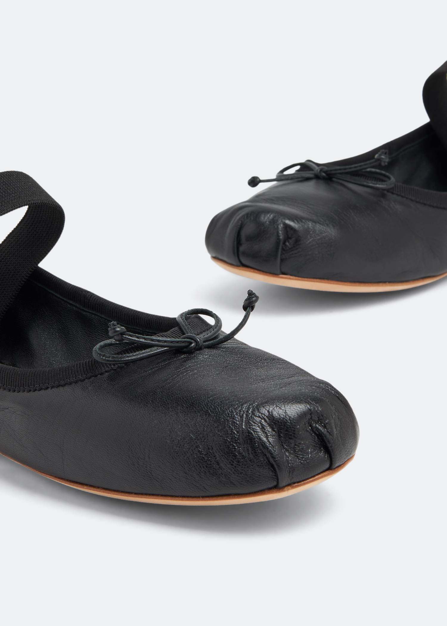 Miu Miu Leather ballerinas for Women - Black in UAE | Level Shoes