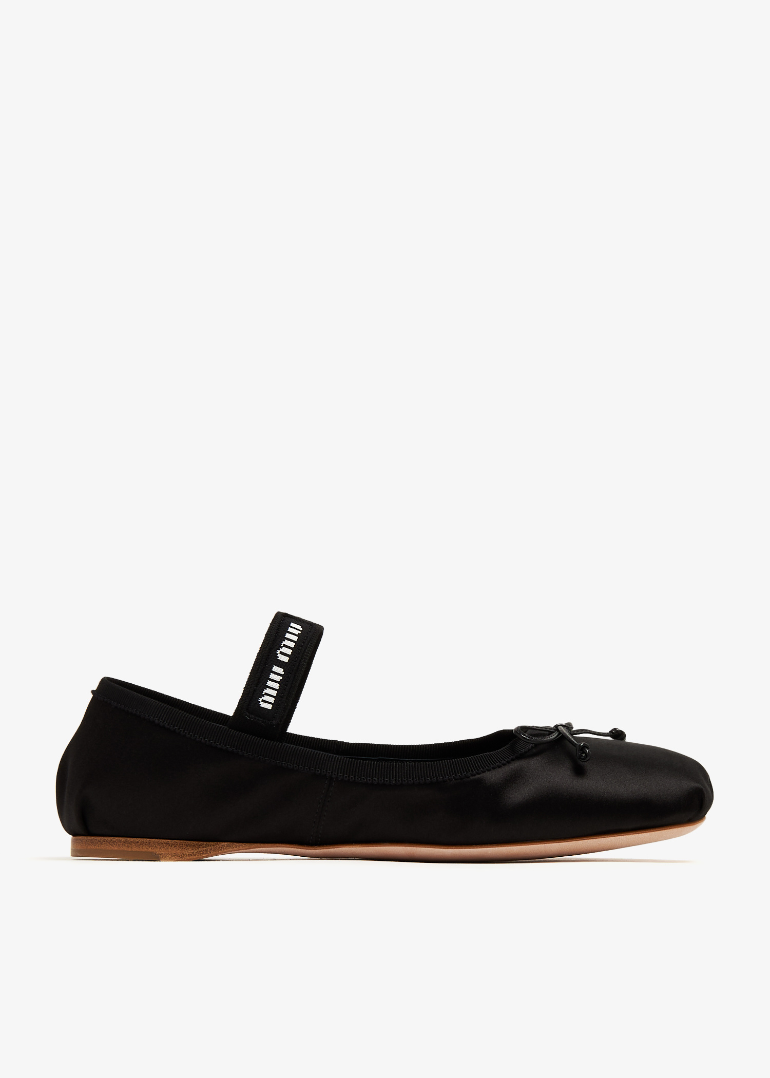Miu Miu Satin ballerinas for Women - Black in Qatar | Level