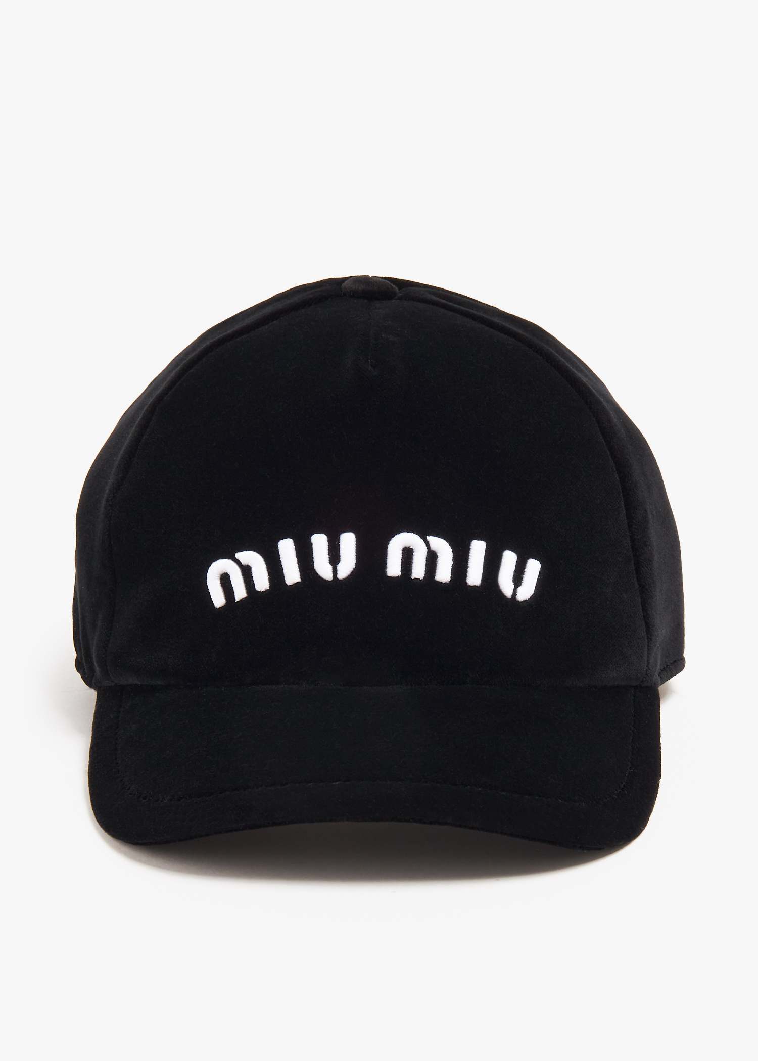 Miu Miu Velvet baseball cap for Women - Black in KSA | Level Shoes