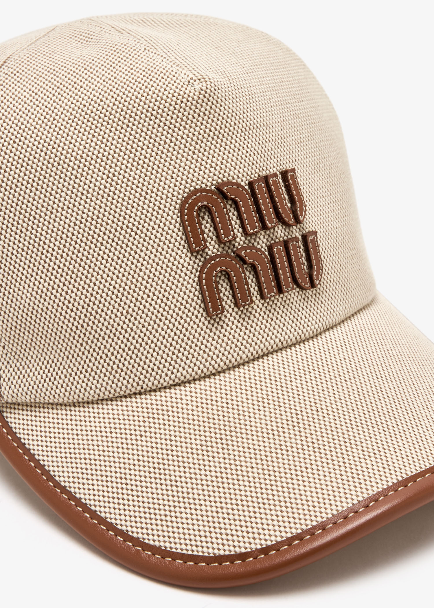 miu miu キャップ　made in Italy Ssize 伊勢丹購入 Miu Miu MIU MIU LOGO BASEBALL CAP (MiuMiu/キャップ) 5HC369