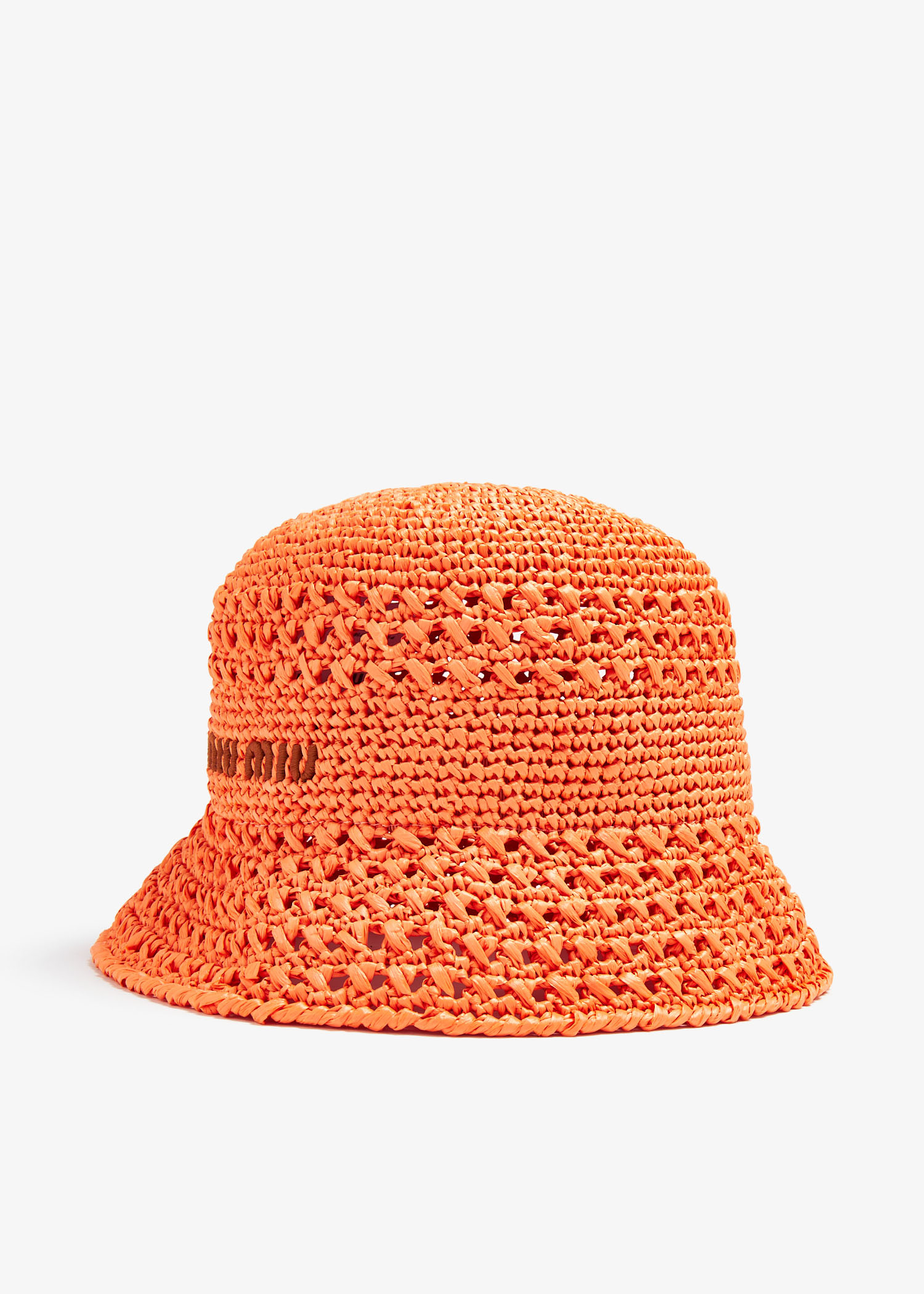 夏にぴったりでロゴがアクセントの≪Miu Miu≫Woven fabric hat Miu Miu Woven Fabric Hat | Saks Fifth Avenue