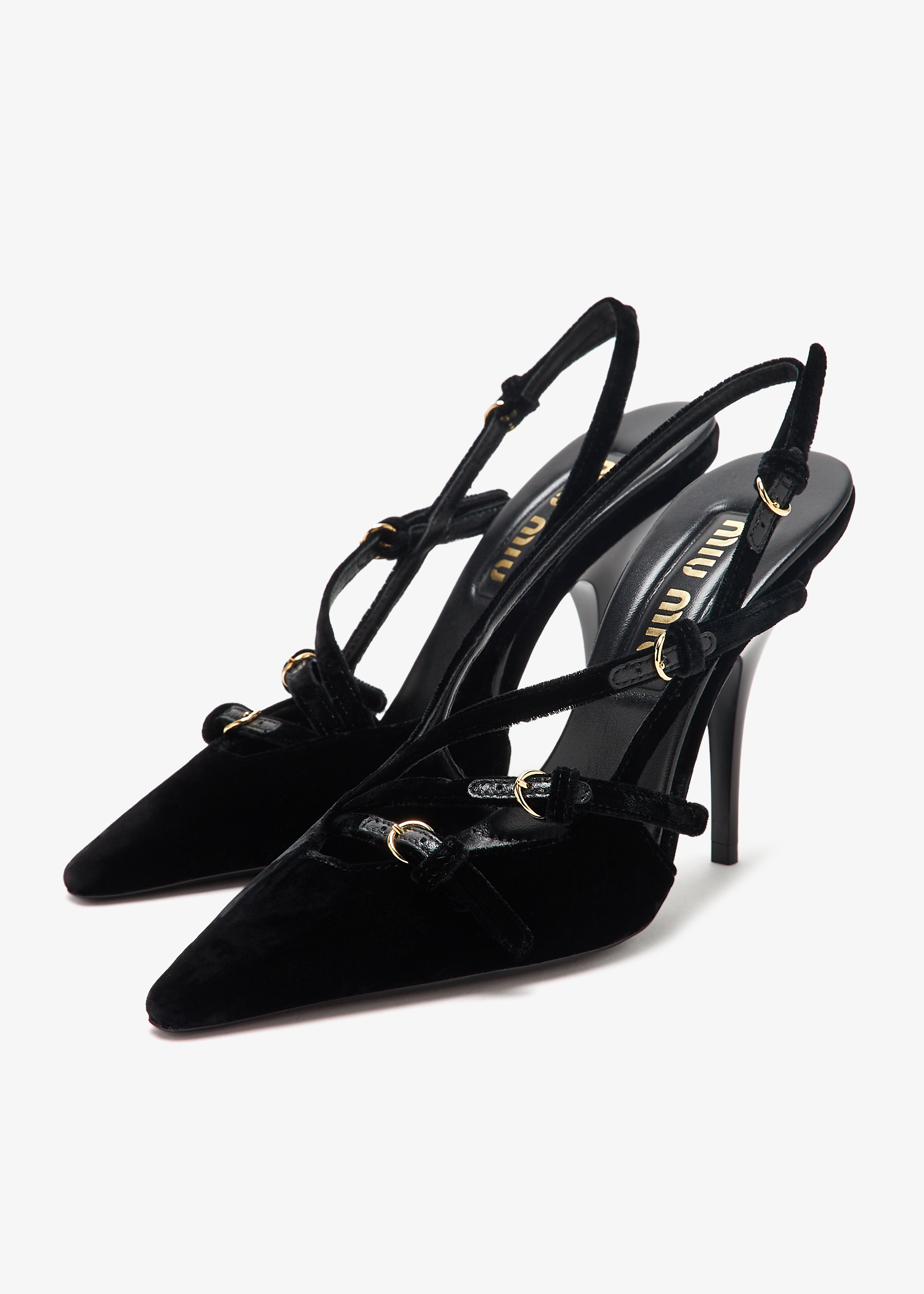 Miu Miu Buckle slingback pumps for Women - Black in Qatar