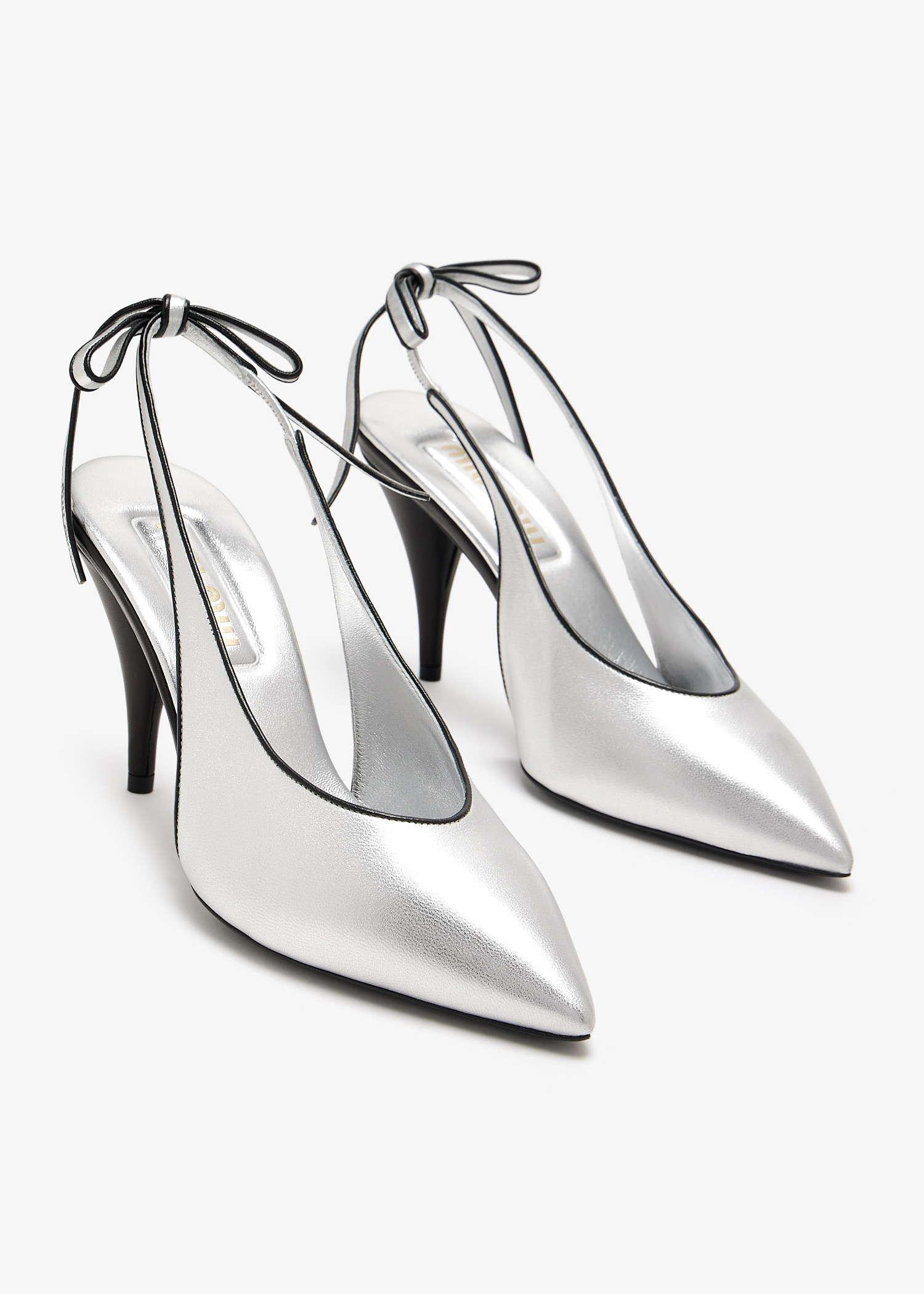 Miu Miu Mordoré nappa leather slingback pumps for Women