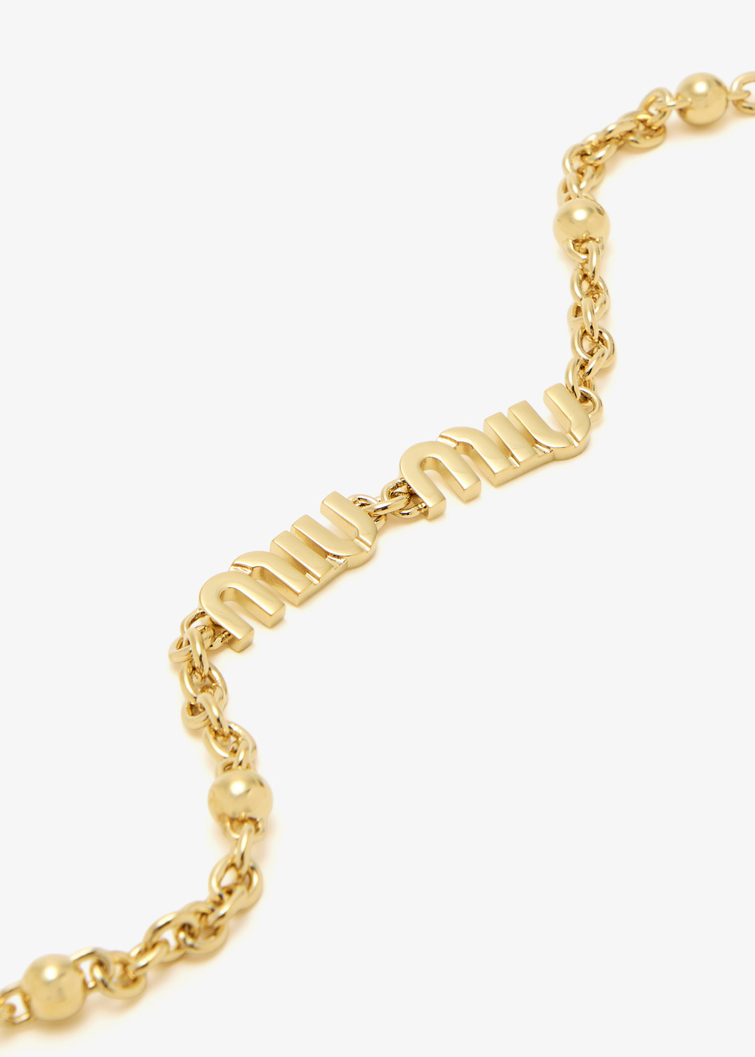 Miu Miu Metal necklace for Women - Gold in UAE | Level Shoes