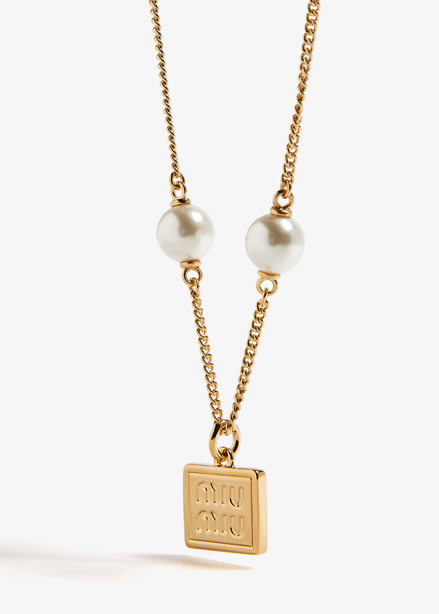 Miu Miu Metal pendant necklace for Women - Gold in UAE