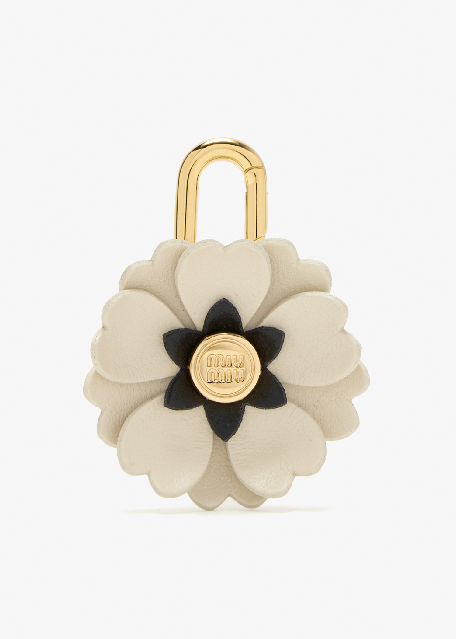Miu Miu Leather micro trick for Women - Cream in UAE | Level Shoes