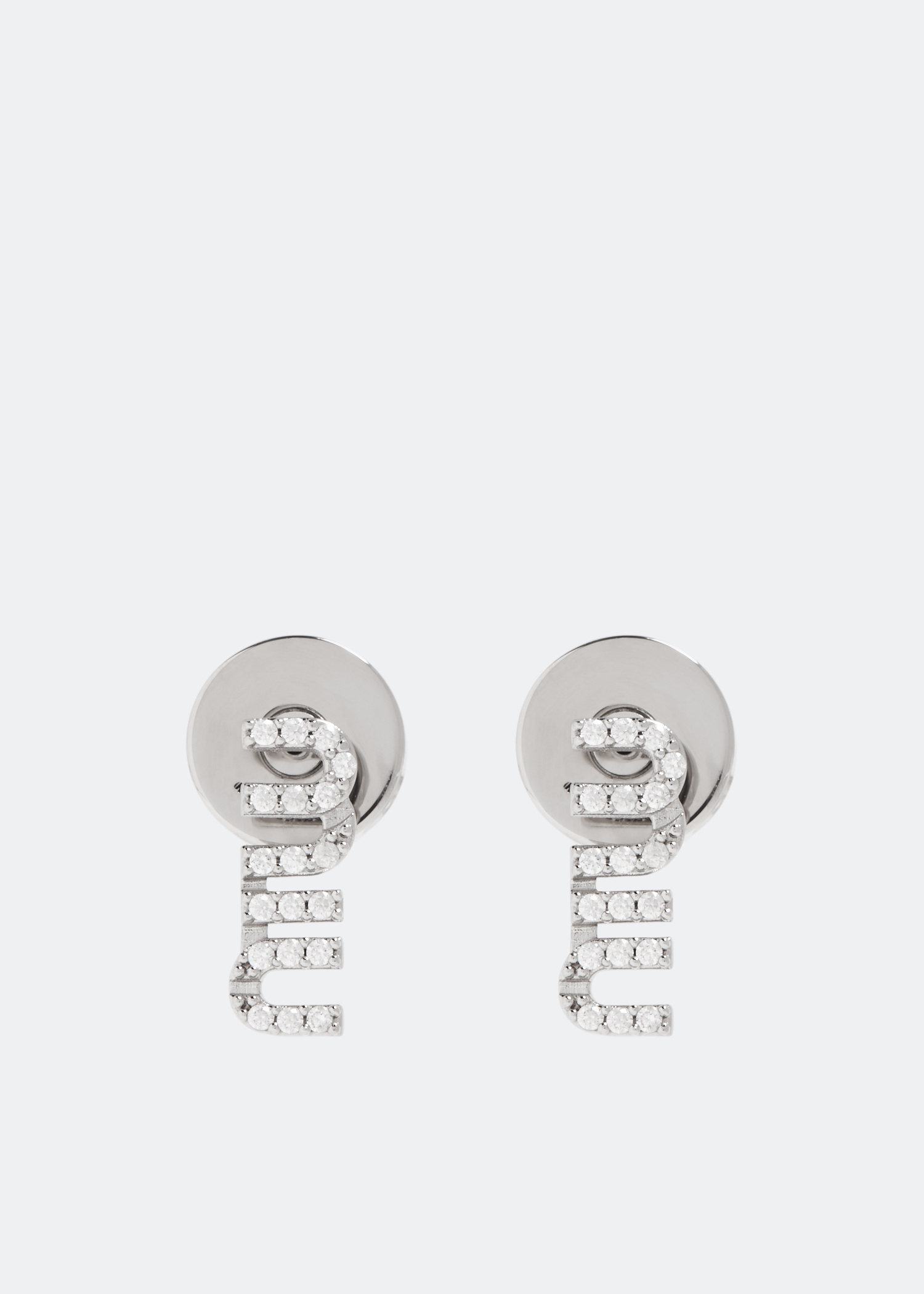 【miumiu】Miu miu earrings【新古品・新品未使用】 Miu Miu Crystal-Embellished Logo Earrings | Harrods UK