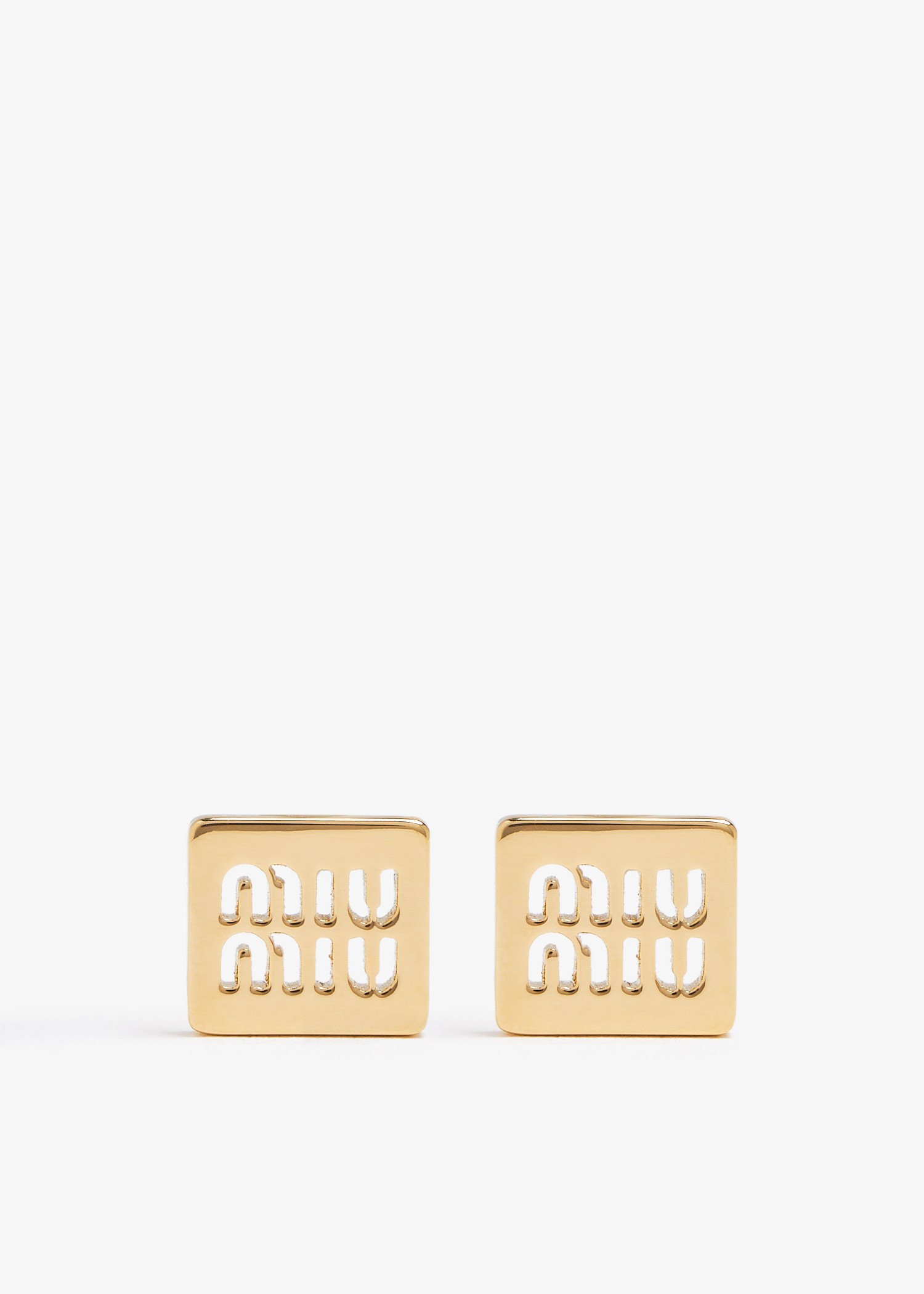 Miu Miu Metal earrings for Women - Gold in UAE | Level Shoes