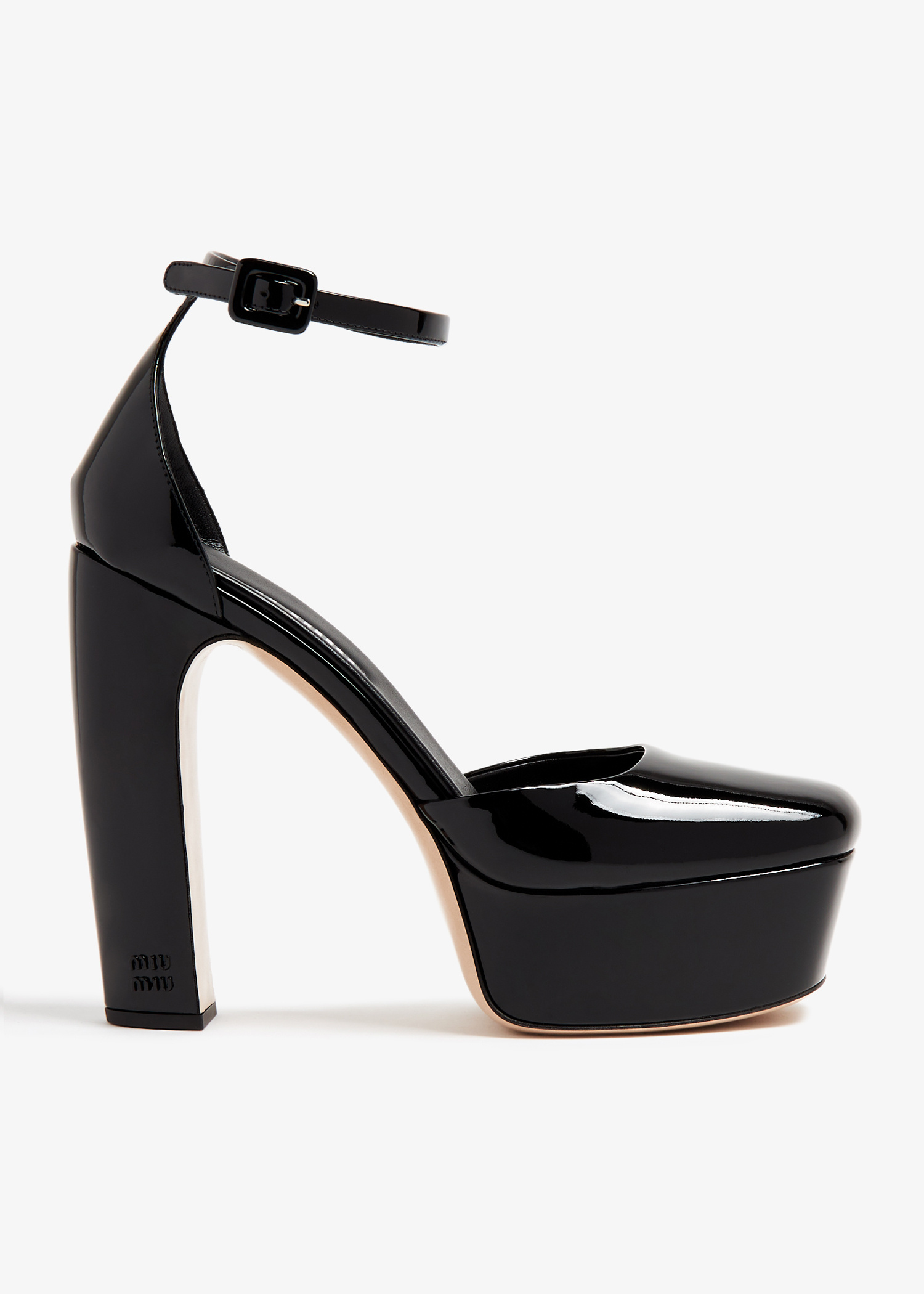 Miu Miu Patent leather platform pumps for Women - Black in UAE