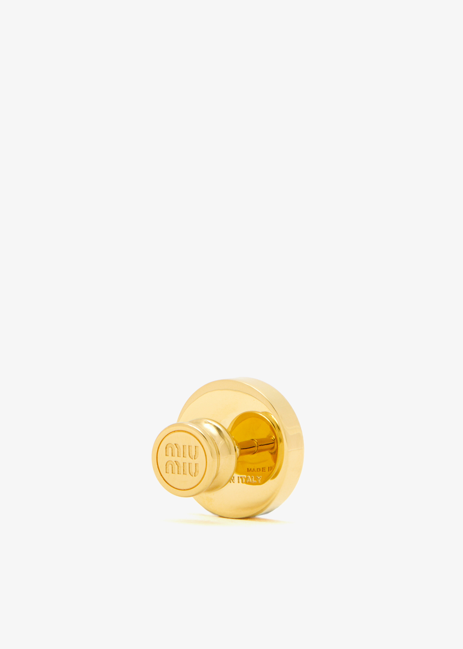 Miu Miu Enameled metal logo brooch for Women - Gold in UAE | Level