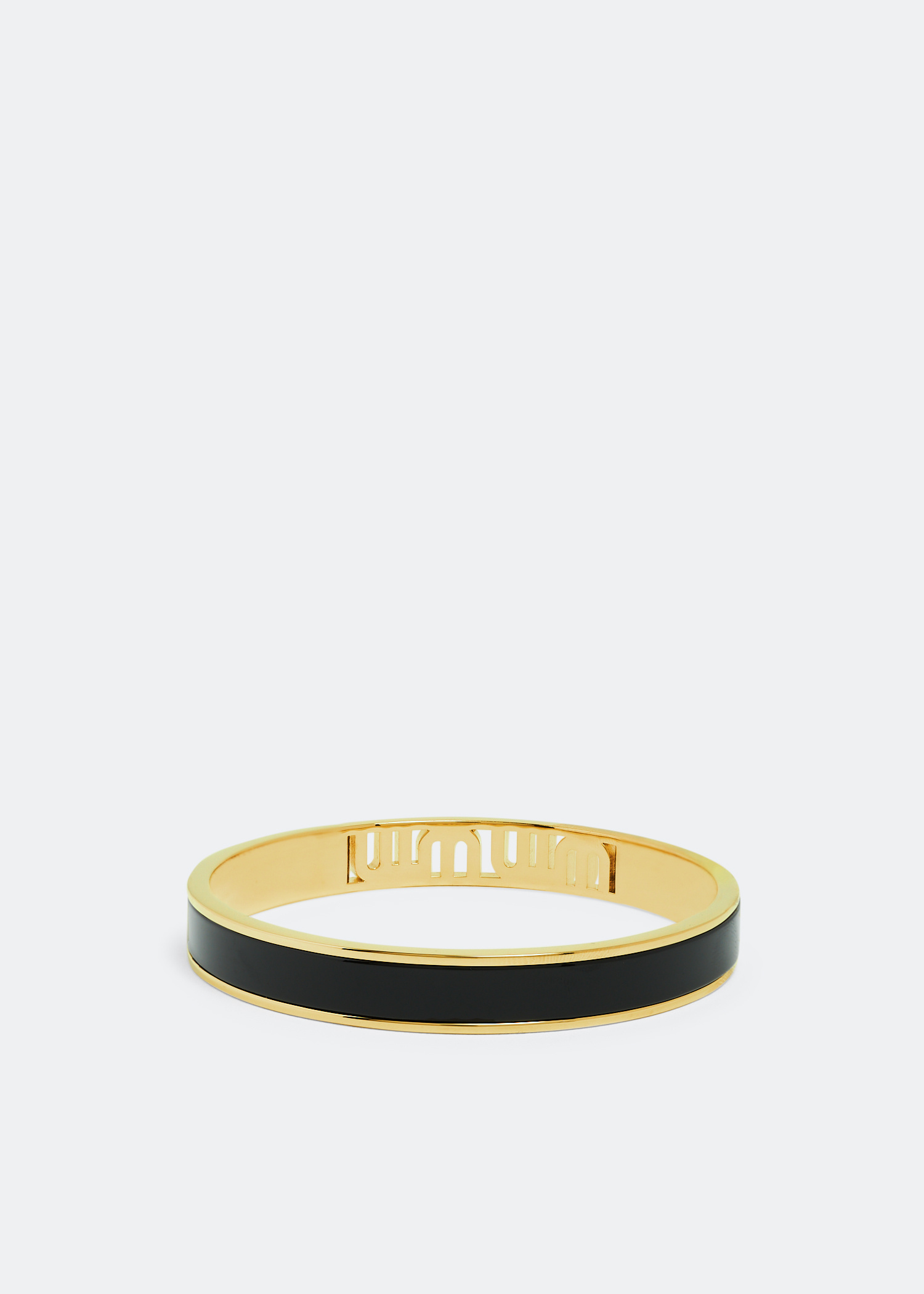Miu Miu Enamelled metal bracelet for Women - Black in UAE | Level