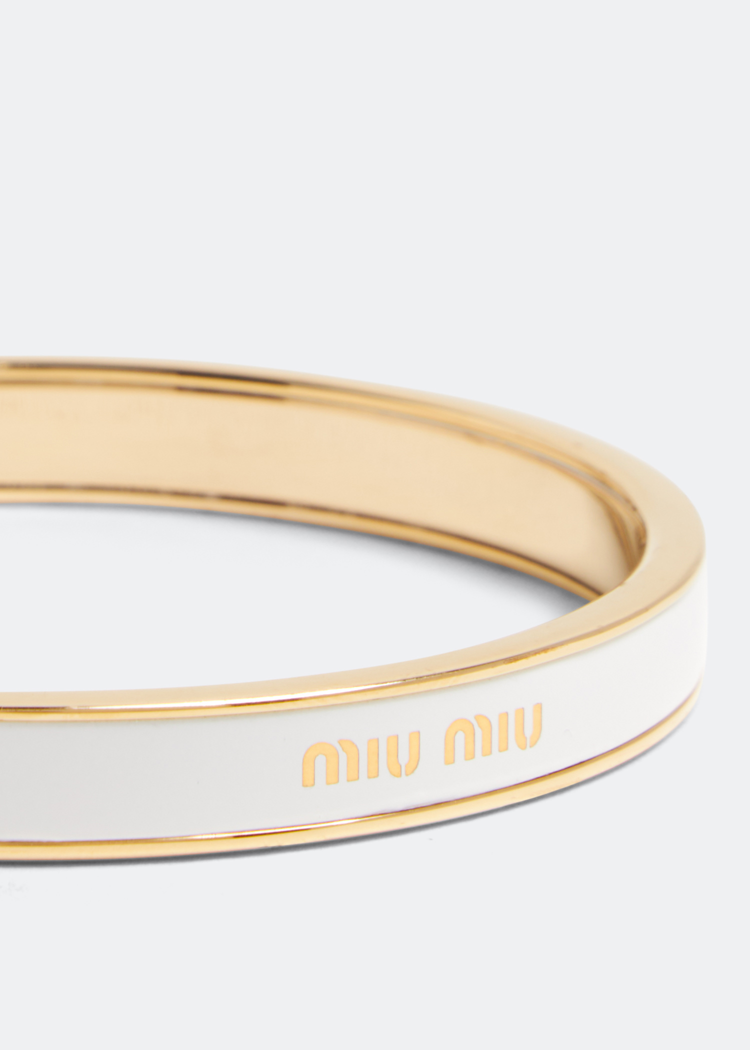 Miu Miu Enamelled metal bangle bracelet for Women - White in KSA