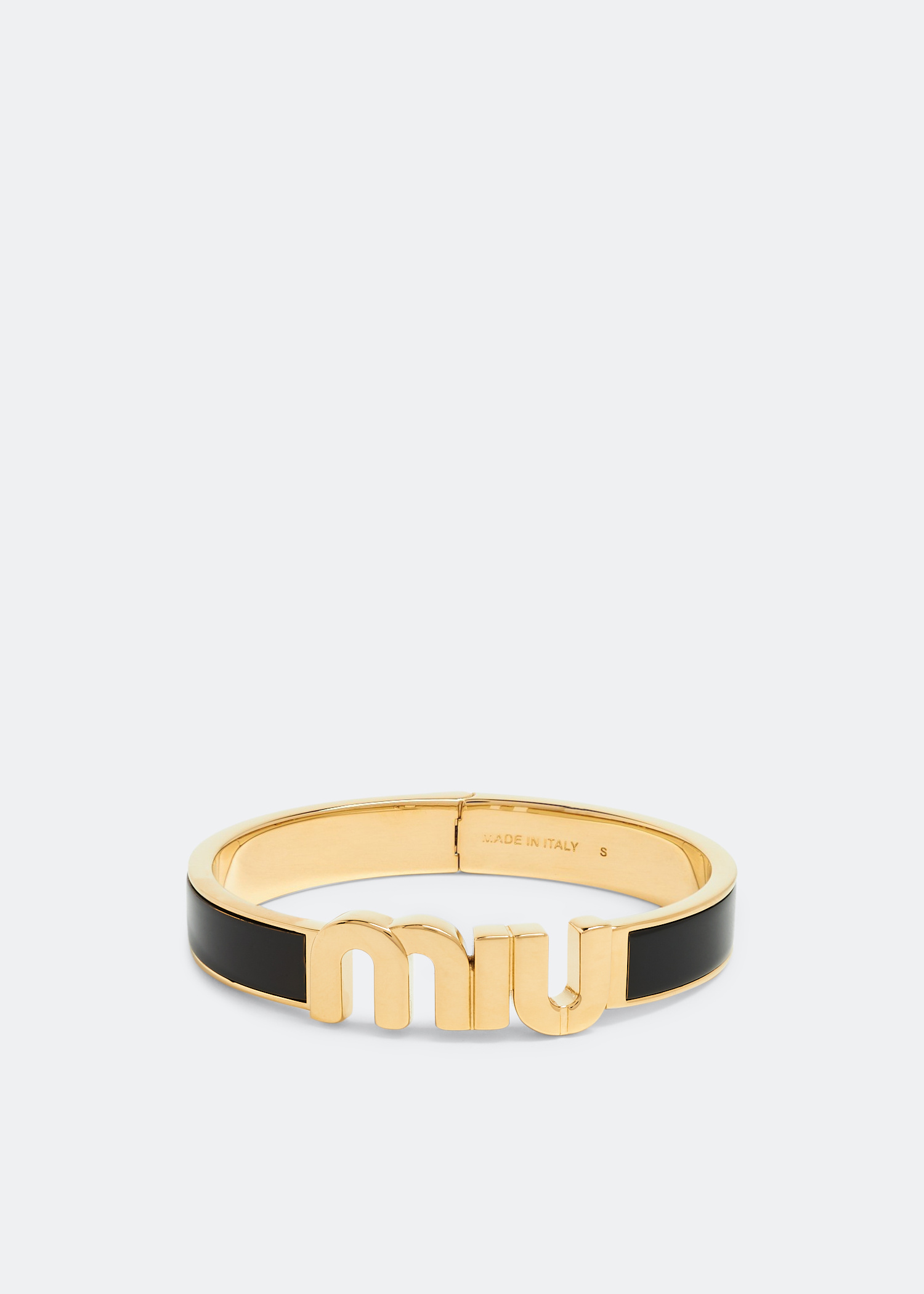 Miu Miu Enameled metal bracelet for Women - Black in UAE