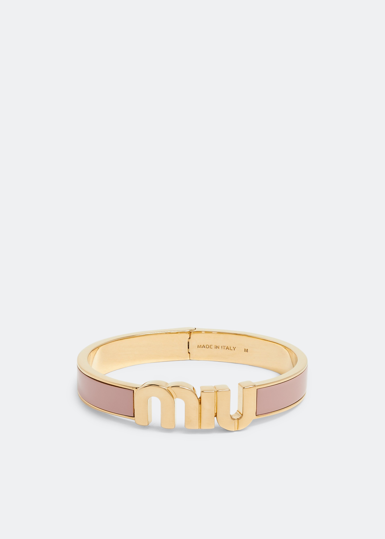 Miu Miu Enameled metal bracelet for Women - Pink in UAE | Level Shoes